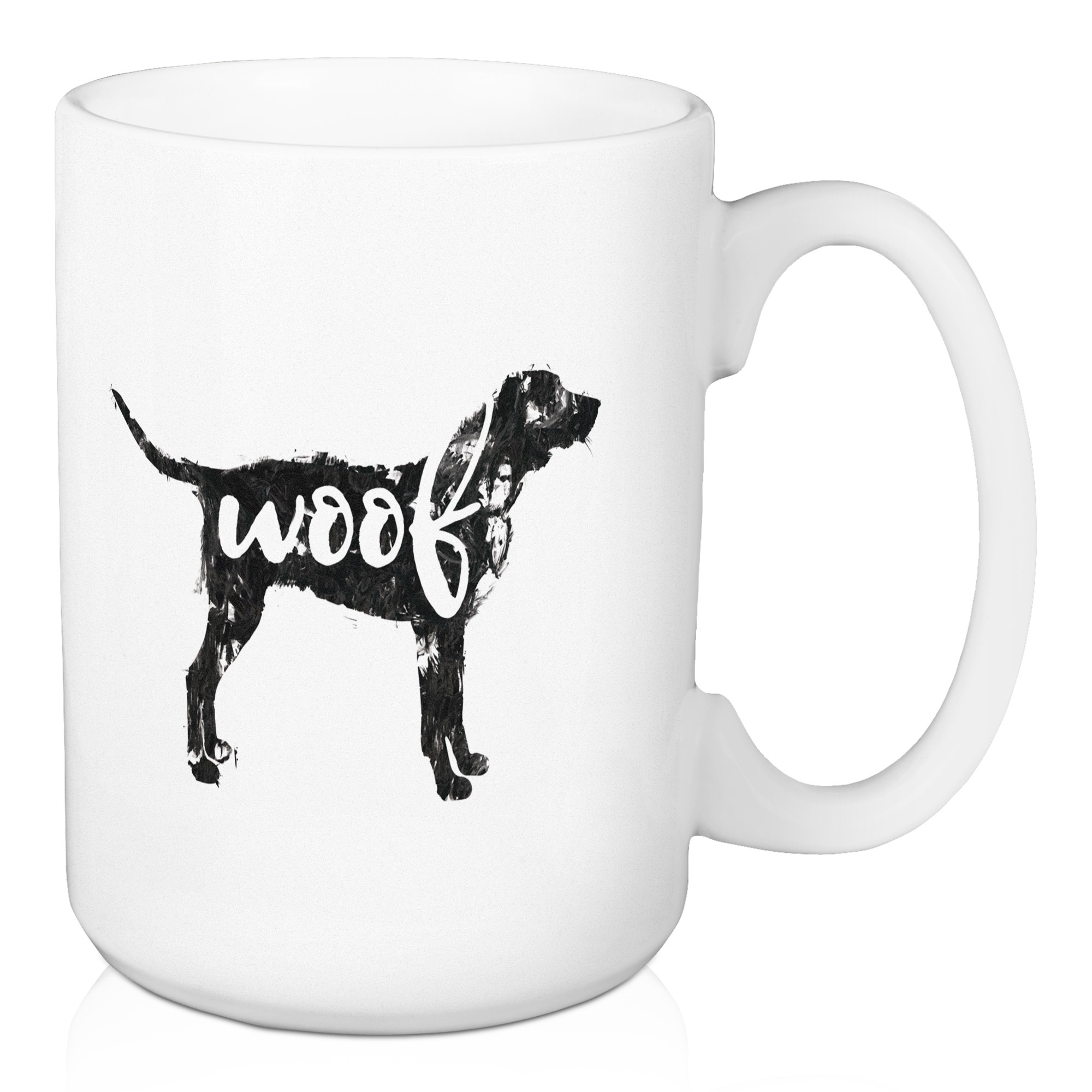 Woof Silhouette 15 oz Mug