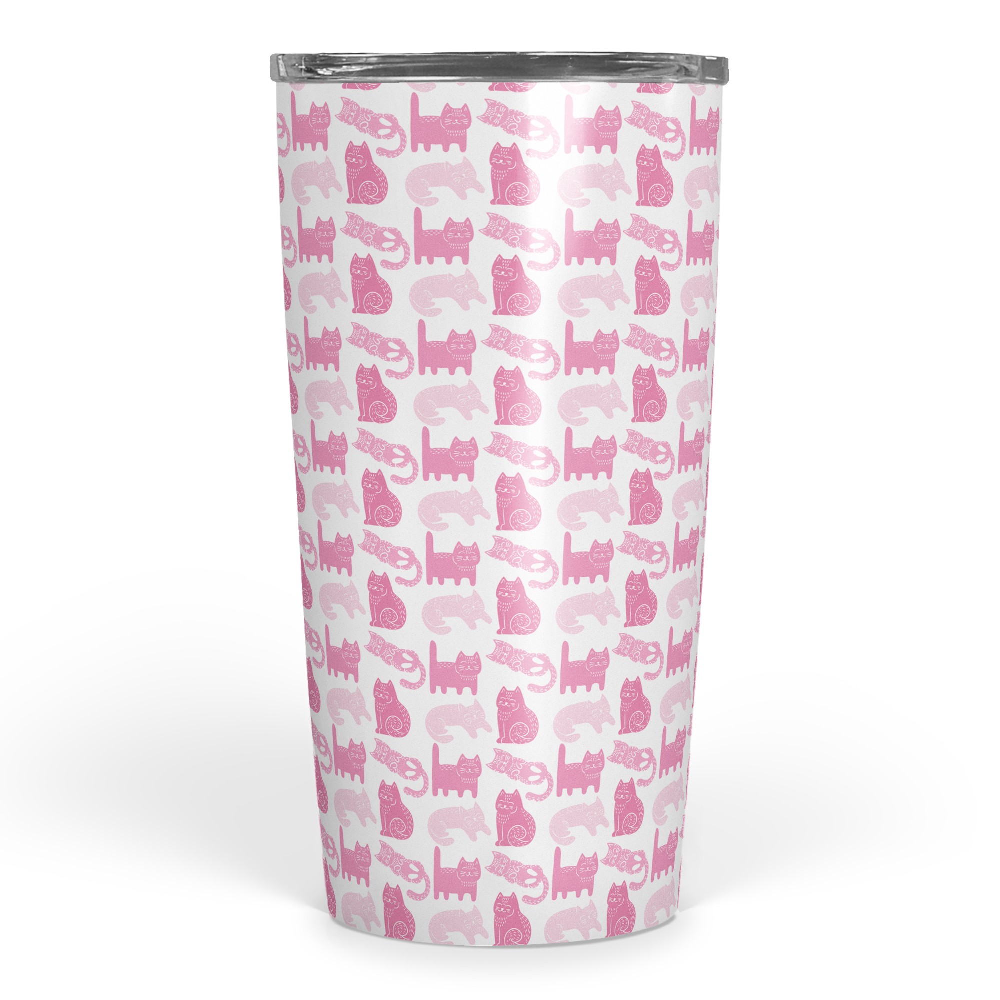 Pink Cat Pattern 20 oz Tumbler