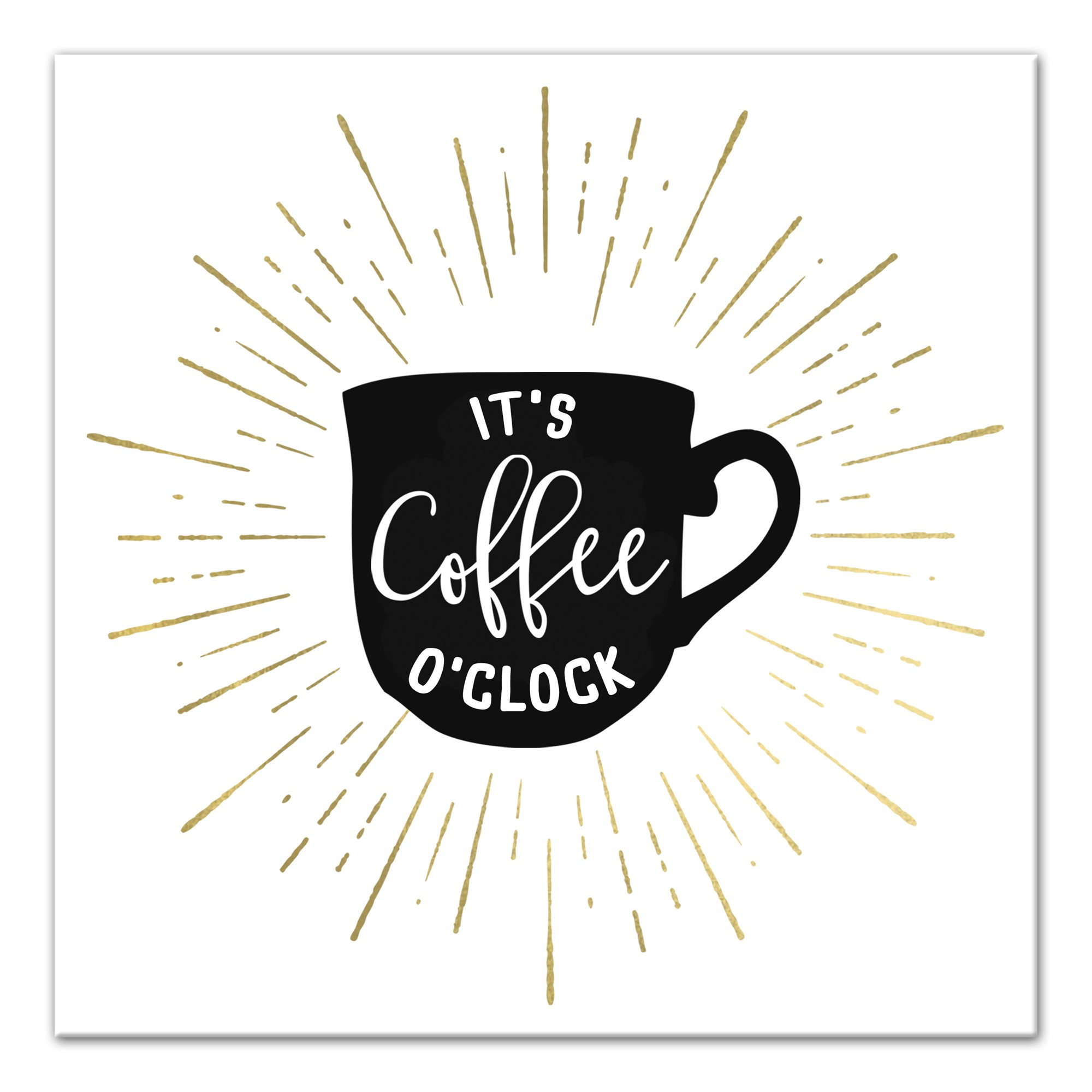 It's Coffee O'Clock 16x16 Canvas Wall Art