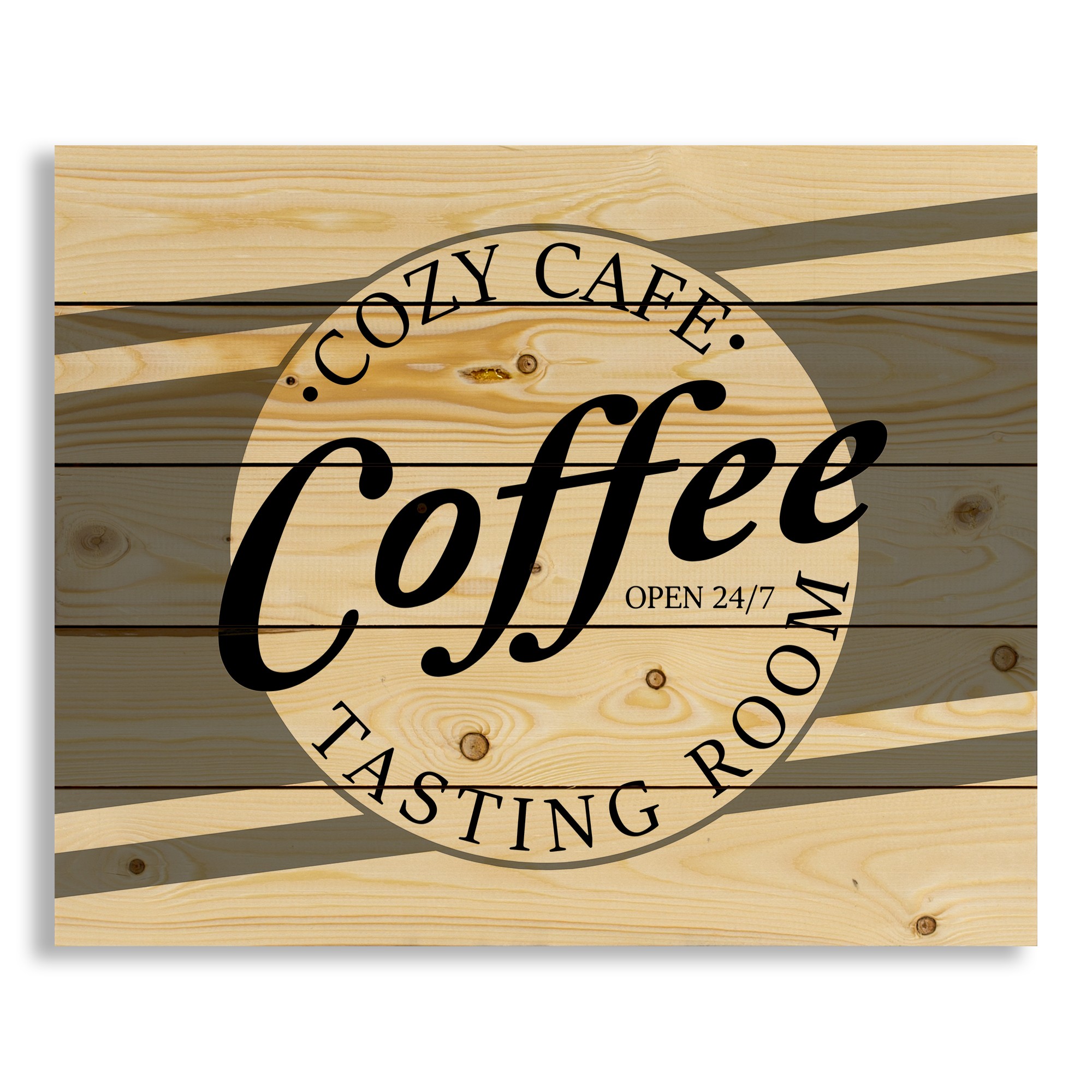 Cozy Café Tasting Room 22x18 Pallet Wood Art