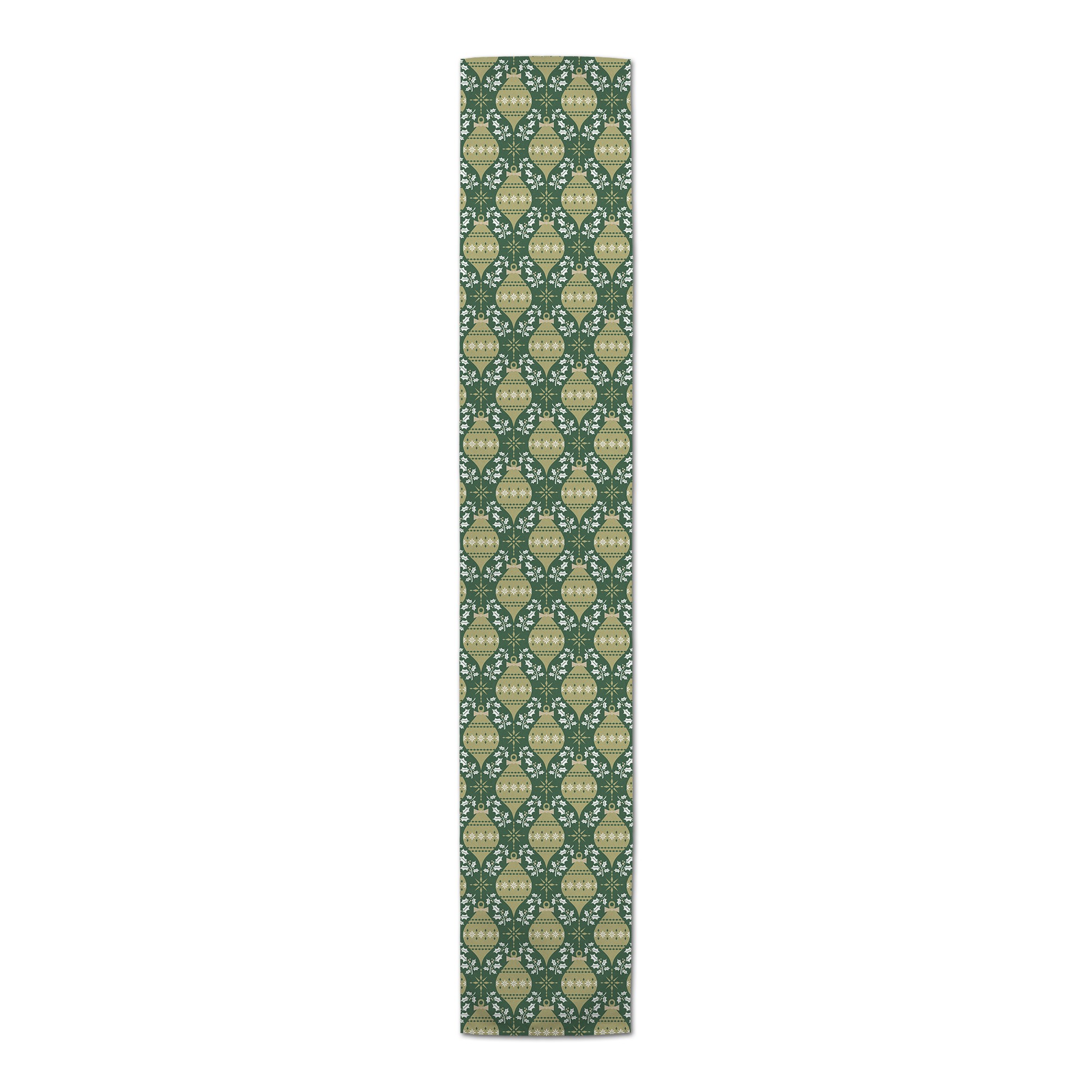 Green & Tan Ornaments Runner
