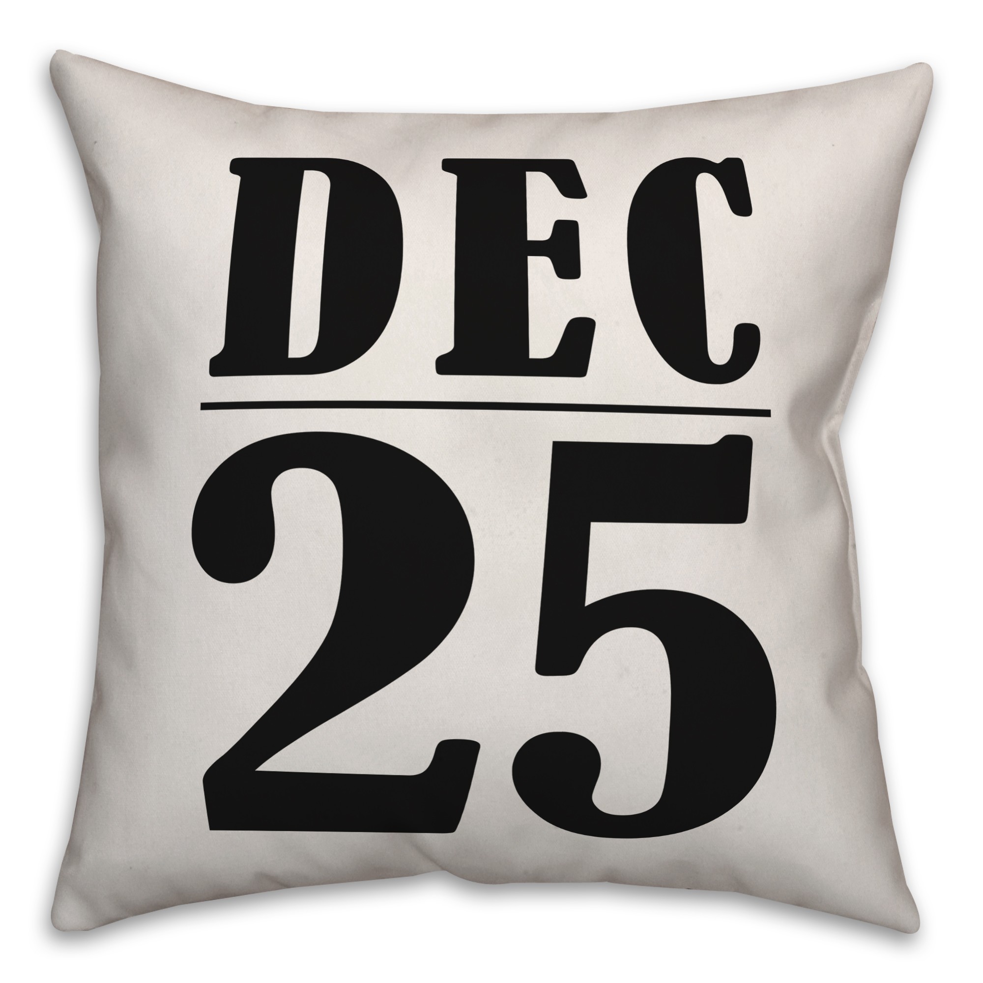 Dec. 25 18x18 Spun Poly Pillow