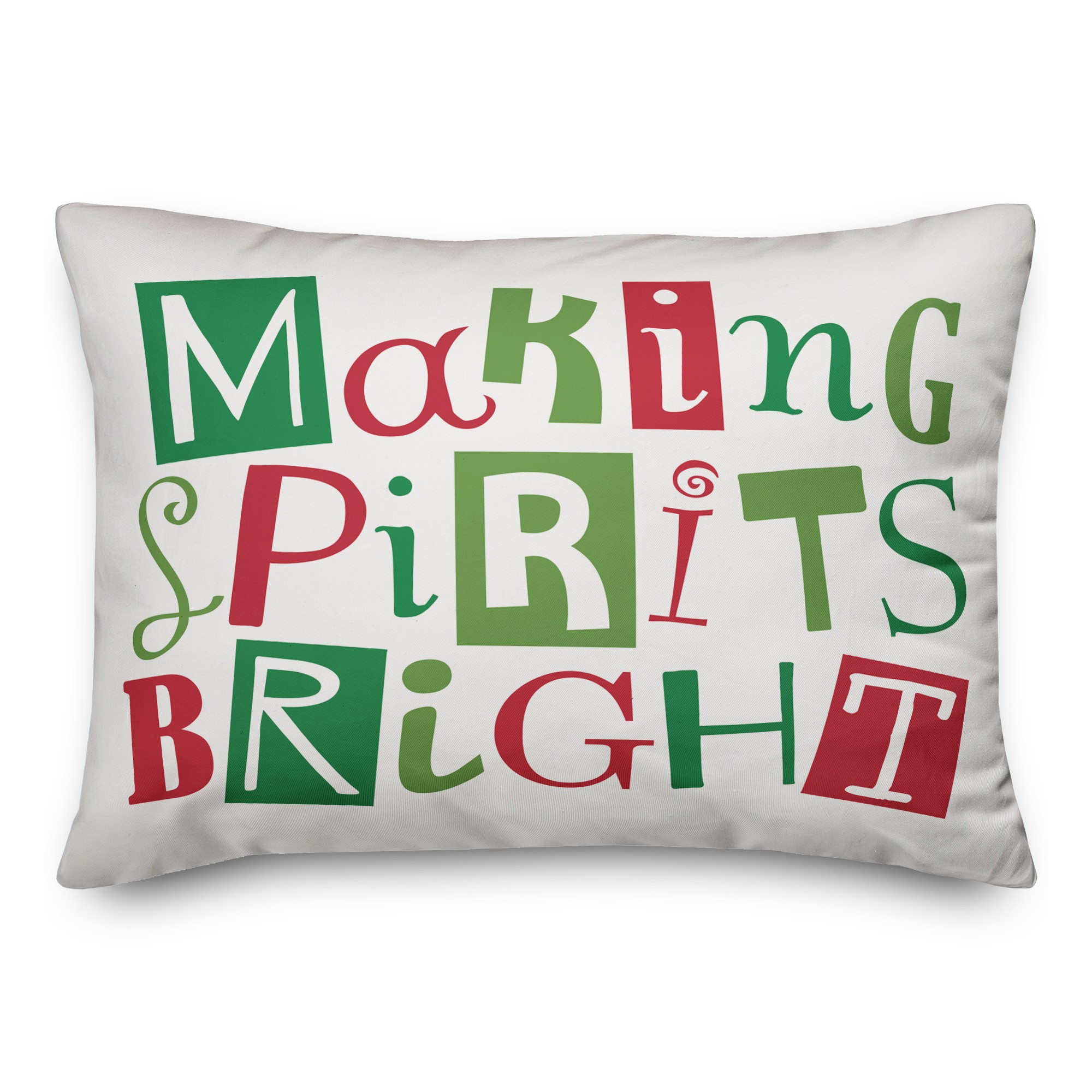 Making Spirits Bright 14x20 Spun Poly Pillow