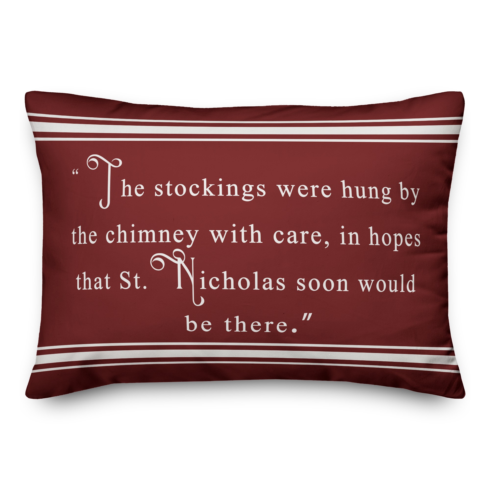 The Stockings We Hung by the Chimney 14x20 Spun Poly Pillow