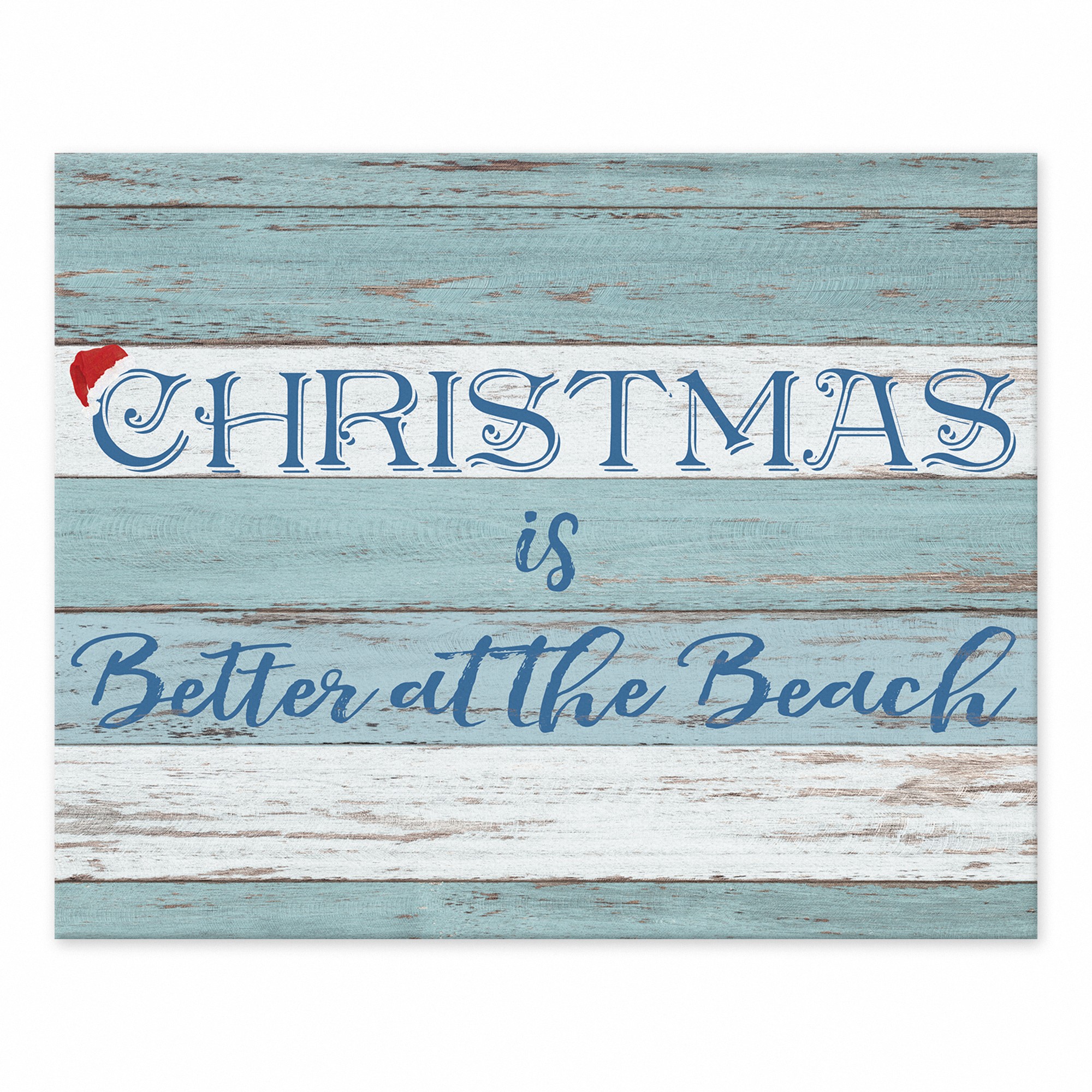 Christmas is Better by the Beach 8x10 Tabletop Canvas