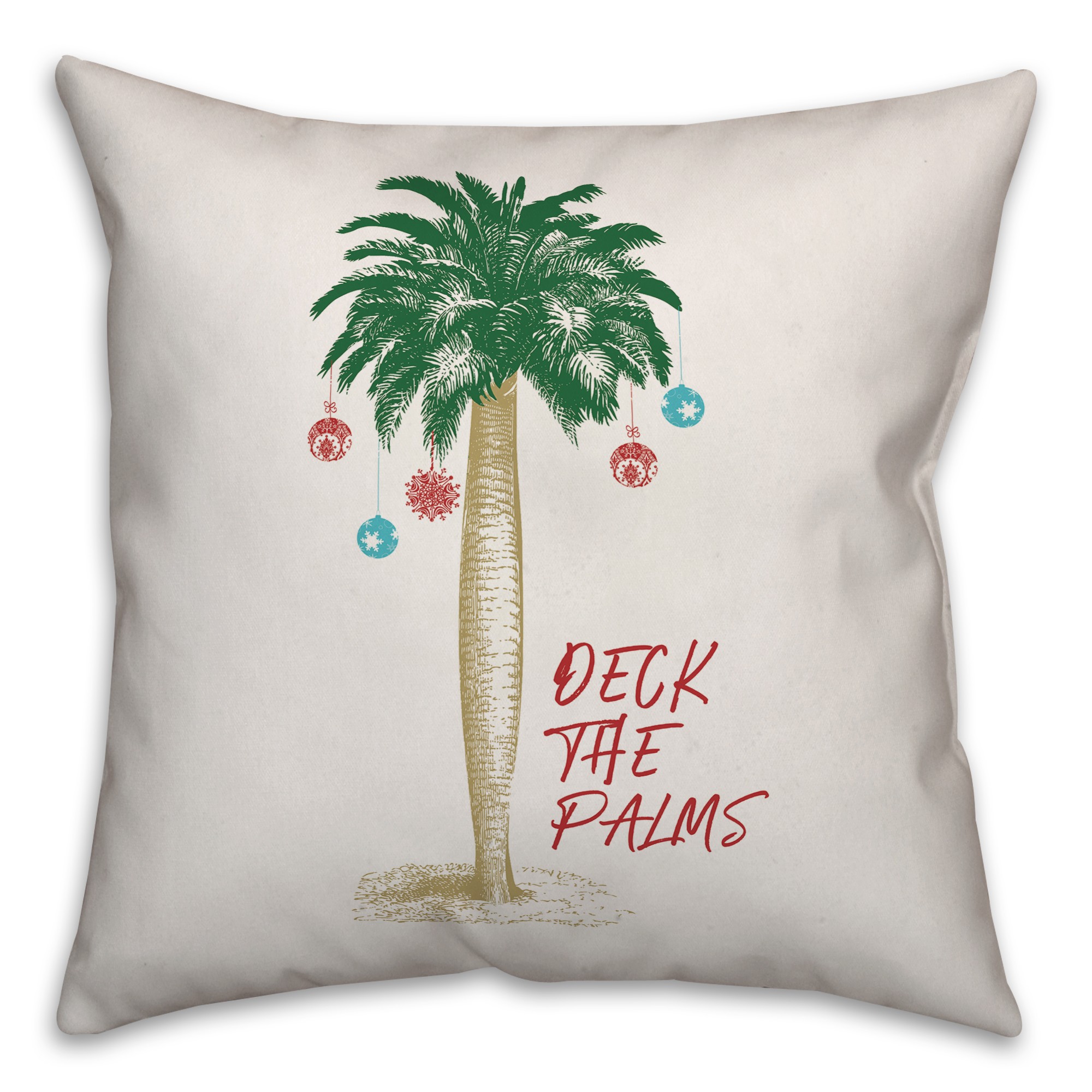 Deck the Palms 18x18 Spun Poly Pillow