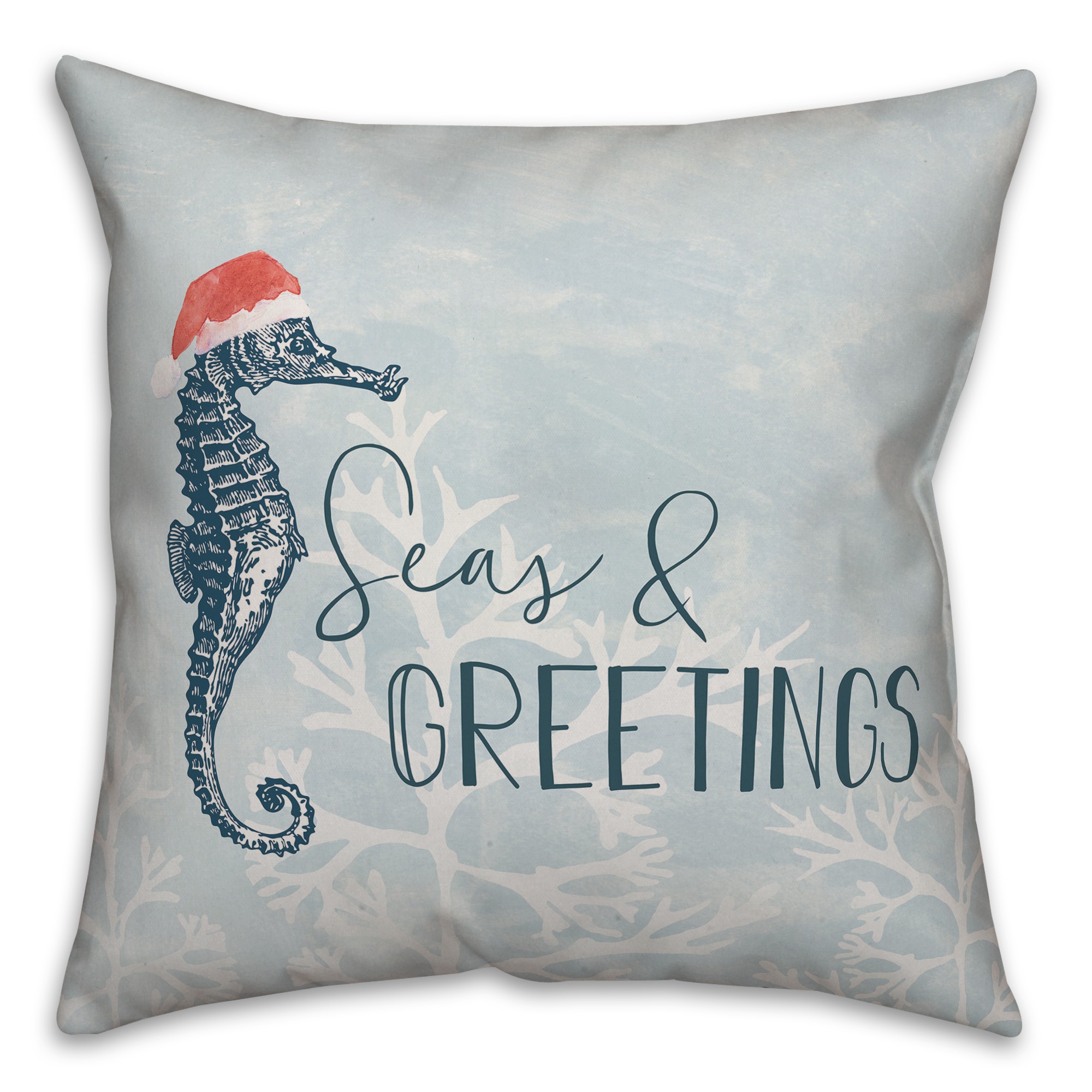 Seas and Greetings 18x18 Spun Poly Pillow