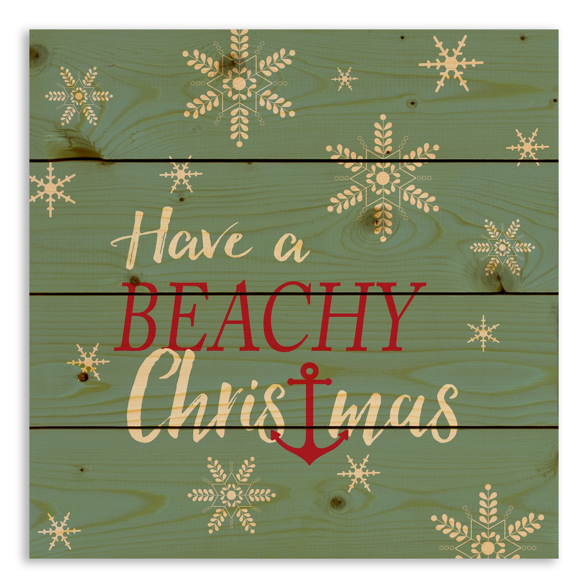 Have a Beachy Christmas 14x14 Pallet Wood Art