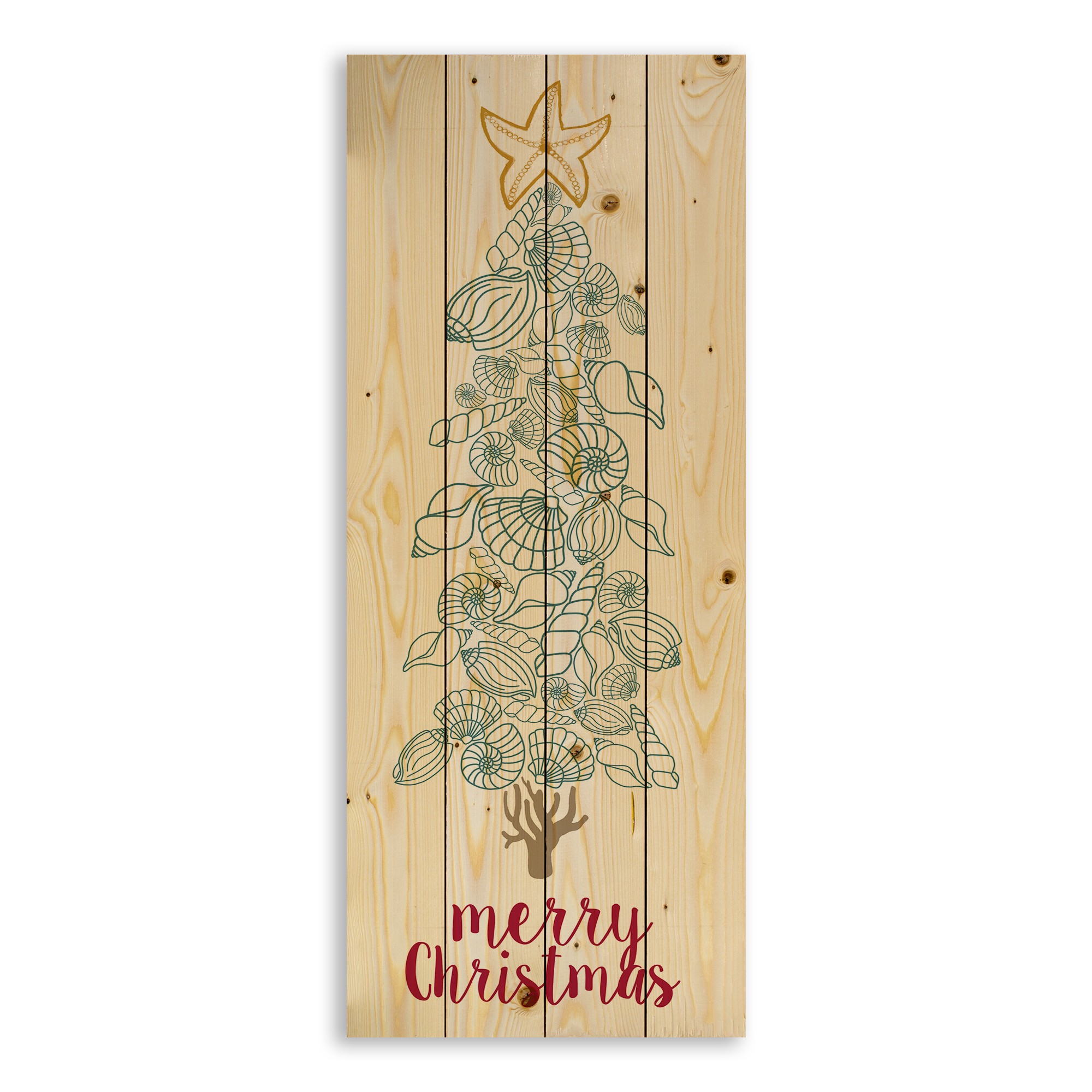 Shell Tree 14x36 Pallet Wood Art