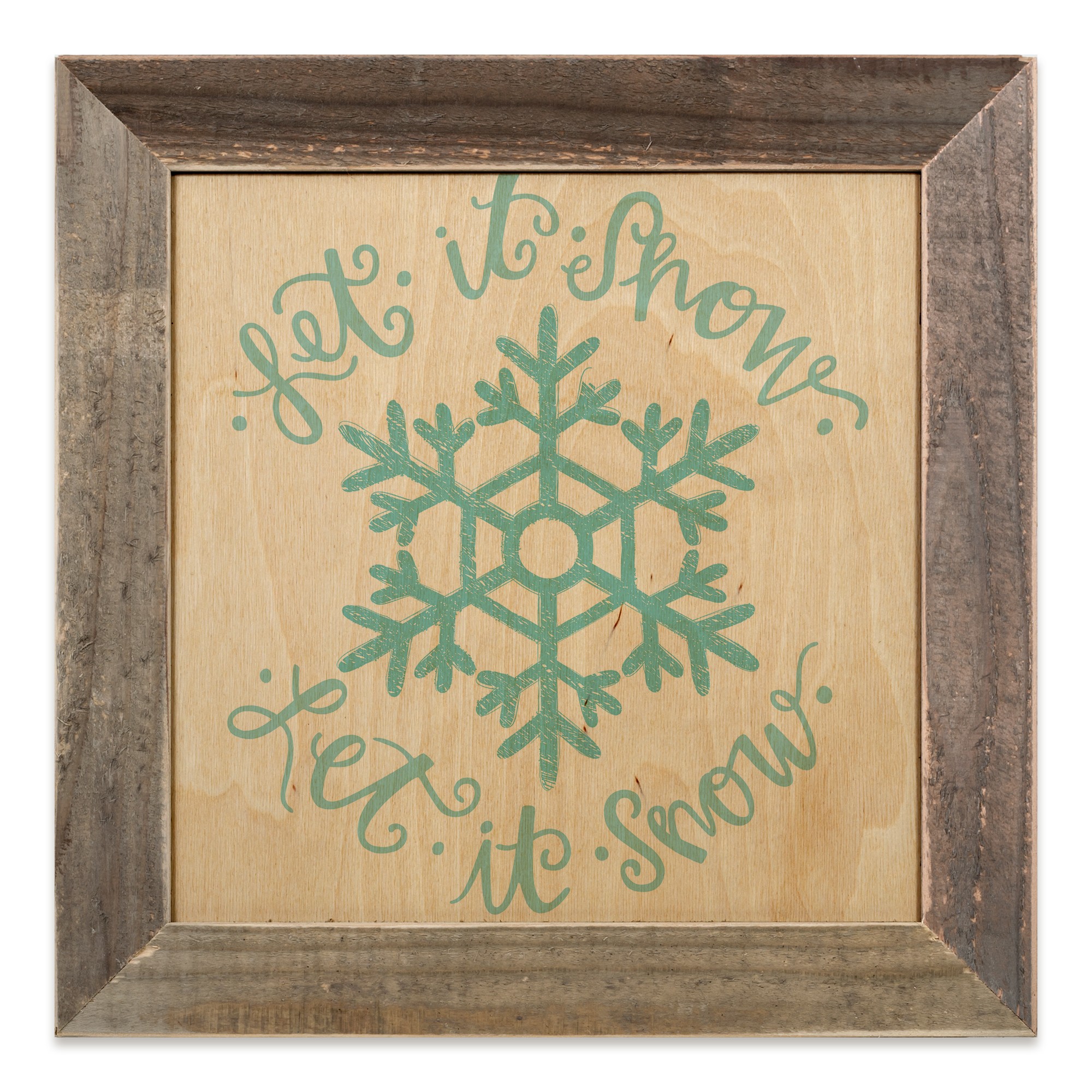 Let It Snow, Let It Snow 12x12 Framed Pallet Wood Art
