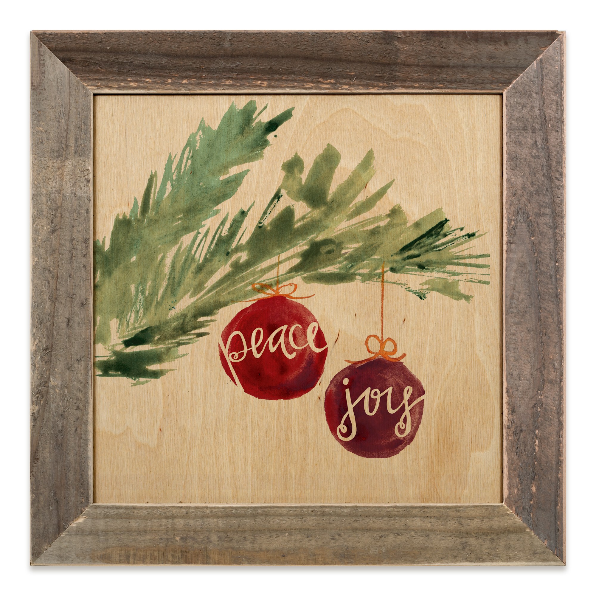 Peace & Joy 12x12 Framed Pallet Wood Art