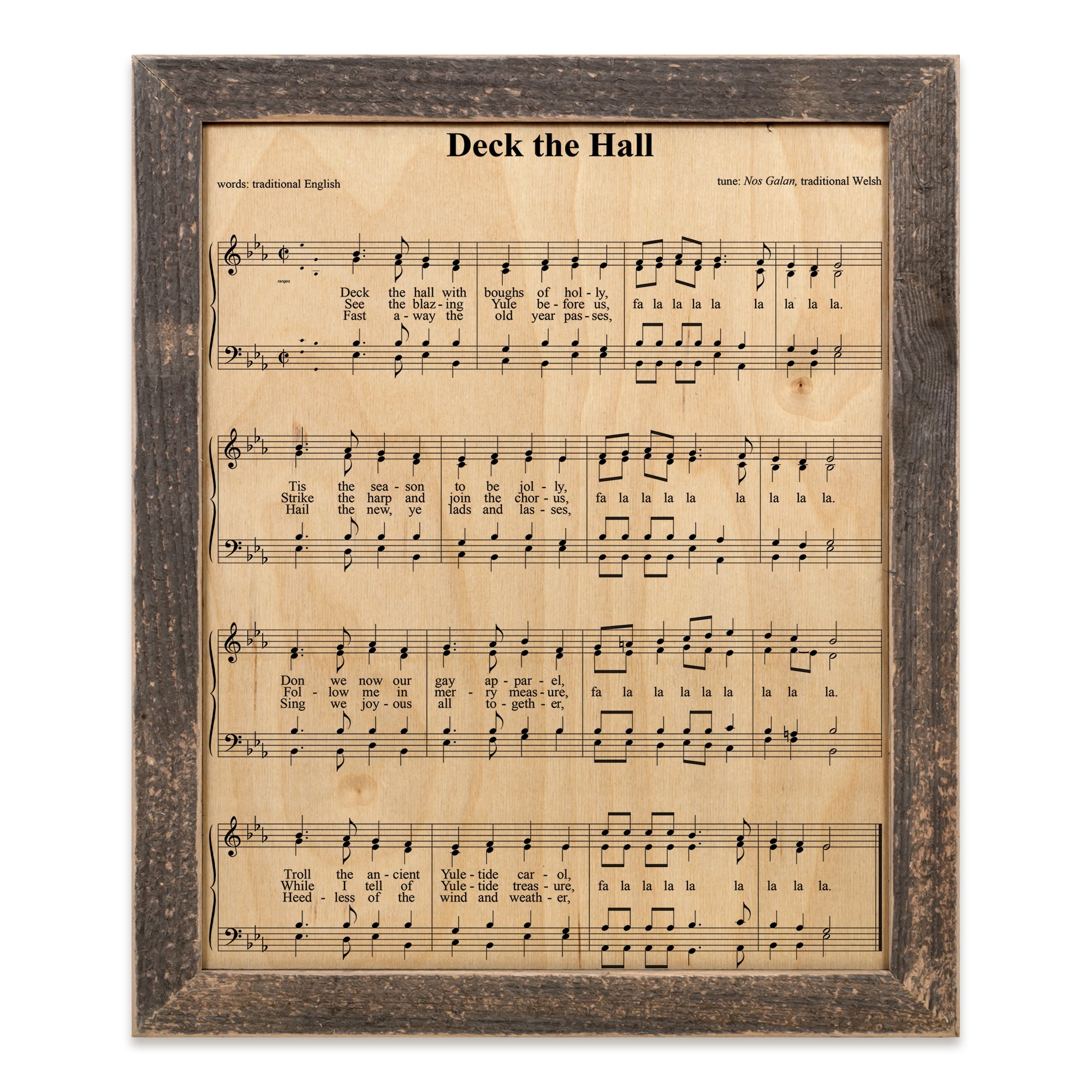 Deck the Halls 14x11 Framed Pallet Wood Art