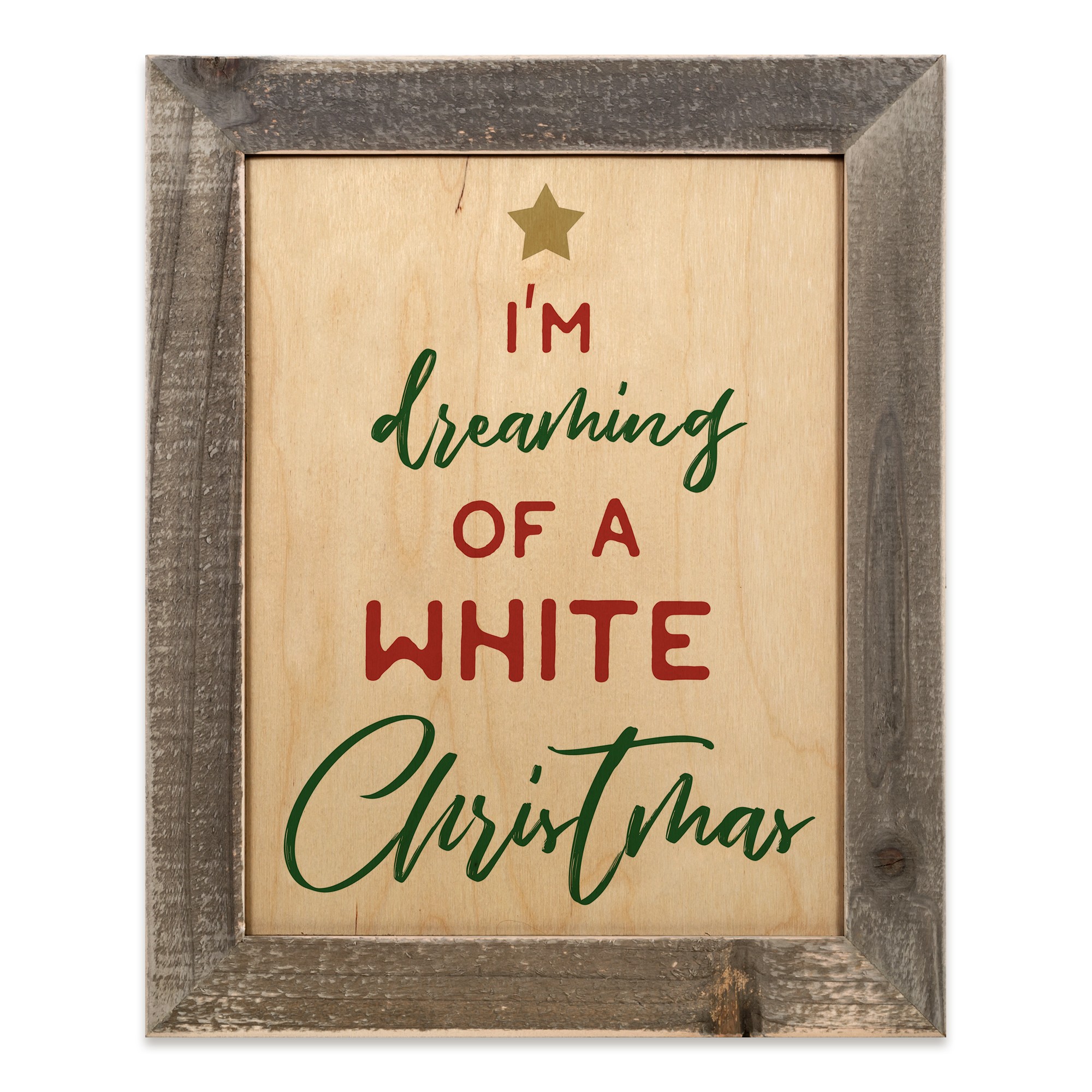 I'm Dreaming of a White Christmas 14x11 Framed Pallet Wood Art