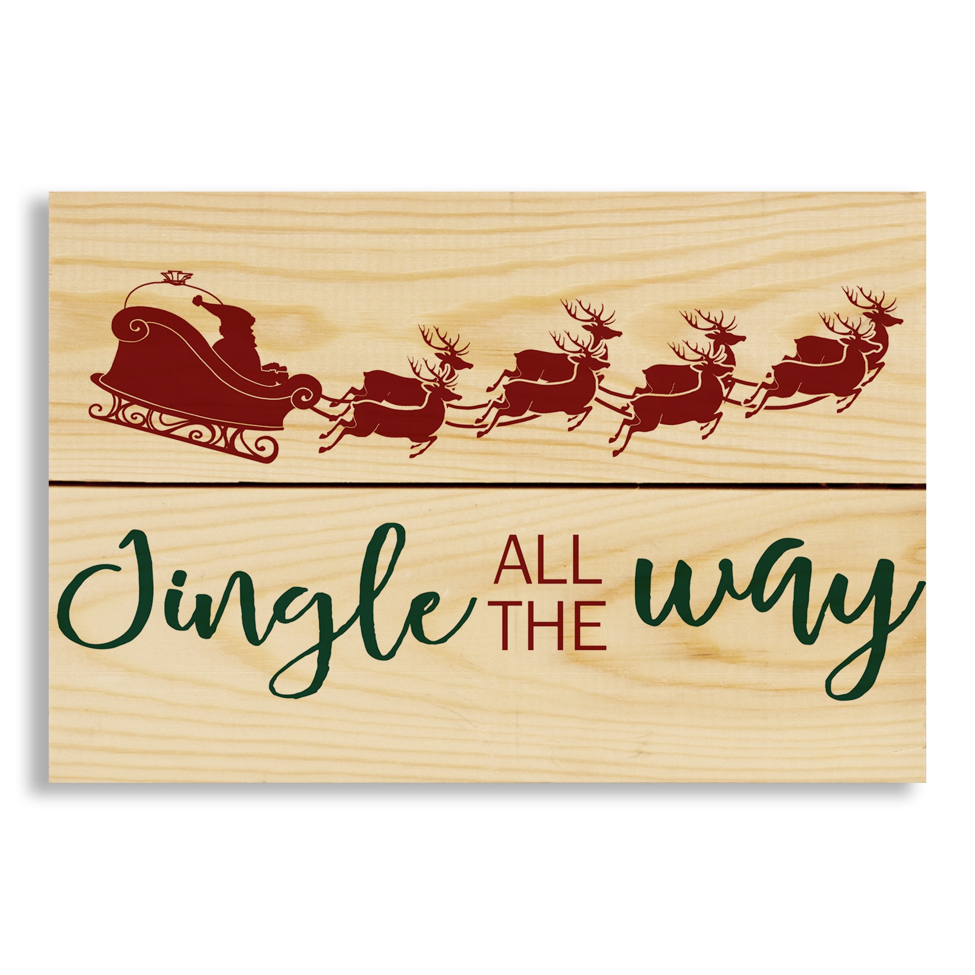 Jingle All the Way 10.5x7 Pallet Wood Art