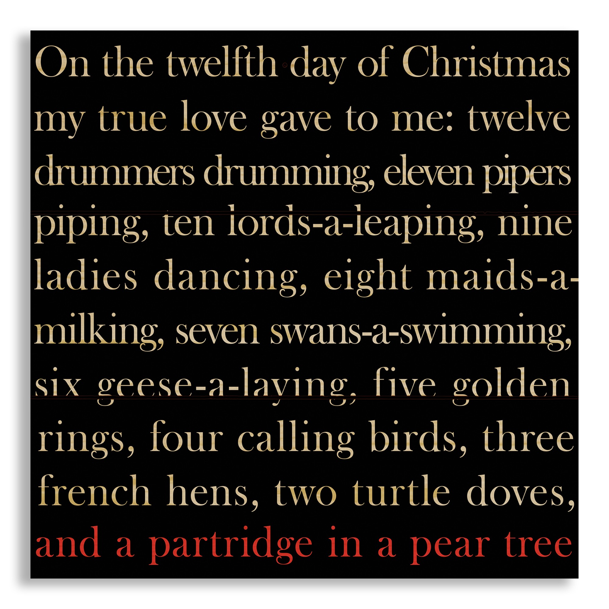 12 Days of Christmas 10.5x10.5 Pallet Wood Art