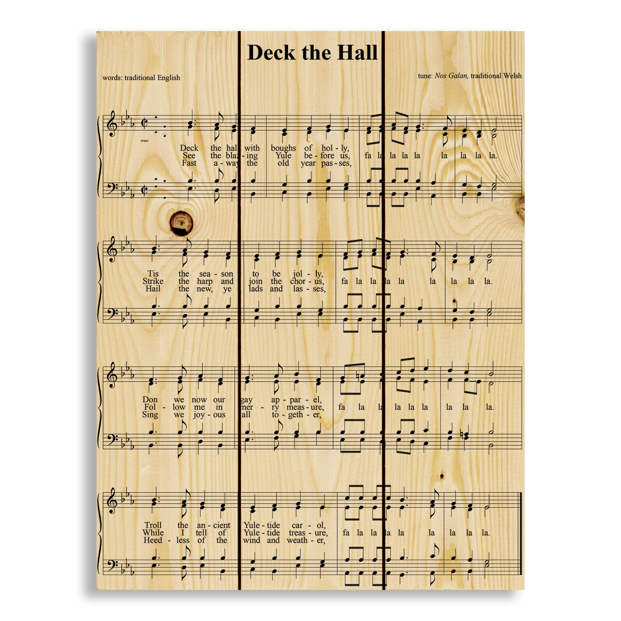 Deck the Halls 10.5x14 Pallet Wood Art
