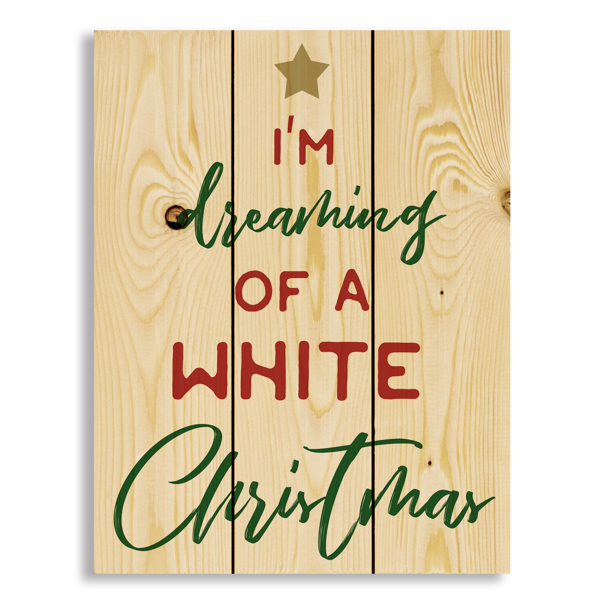 I'm Dreaming of a White Christmas 10.5x14 Pallet Wood Art