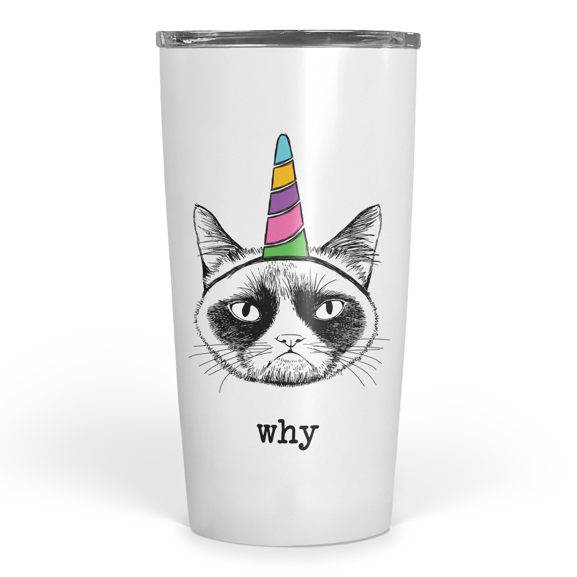 Grumpy Kittycorn 20 oz Tumbler