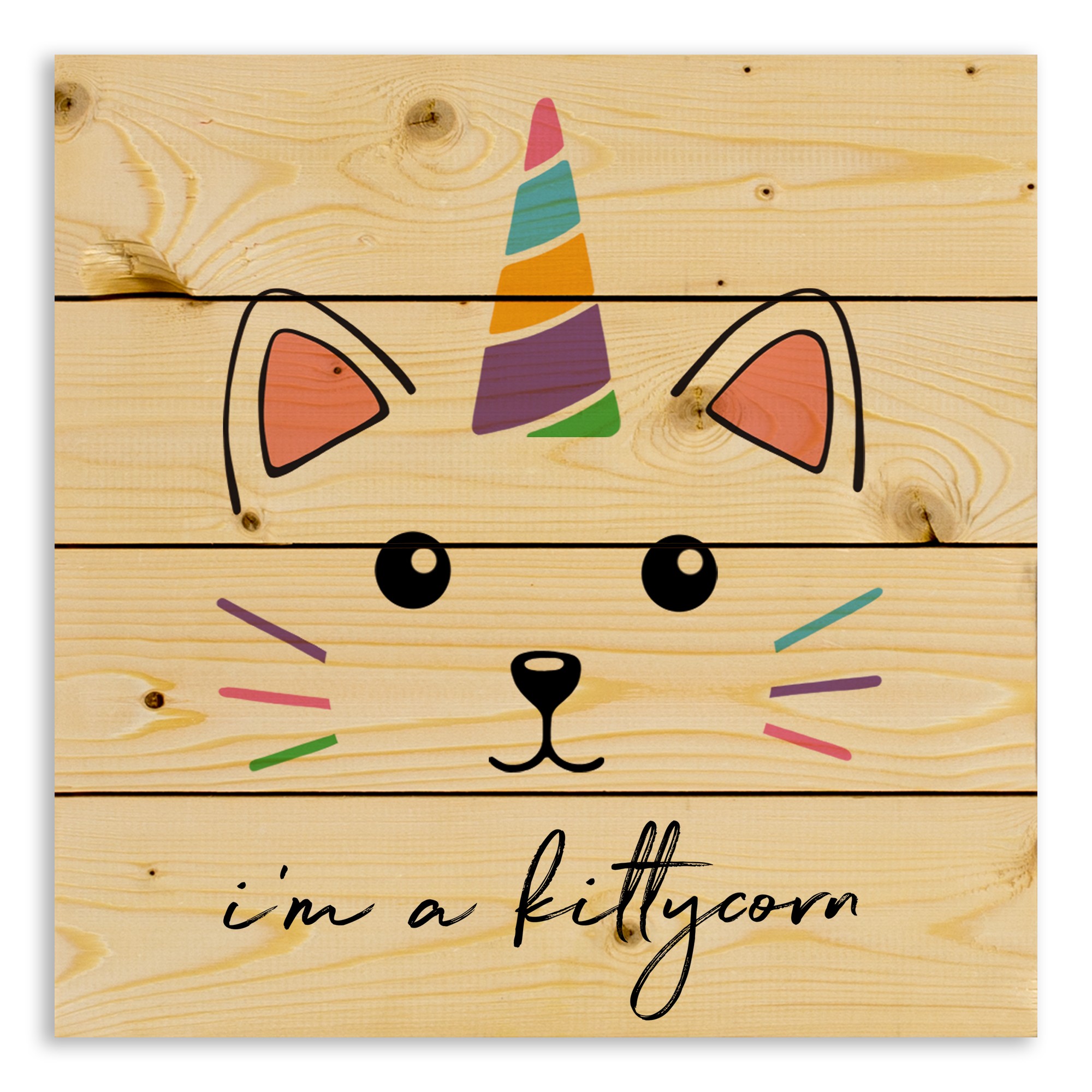 I'm a Kittycorn 14x14 Pallet Wood Art