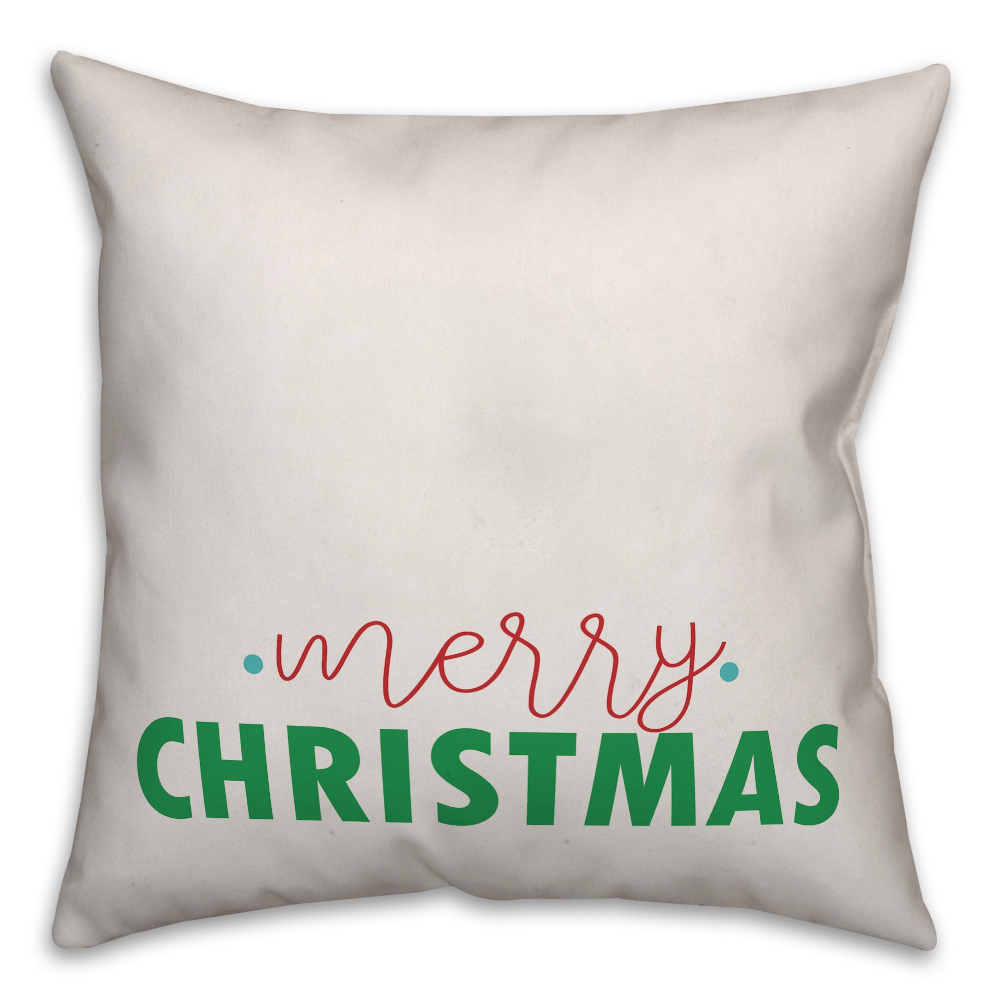 Merry Christmas 18x18 Spun Poly Pillow