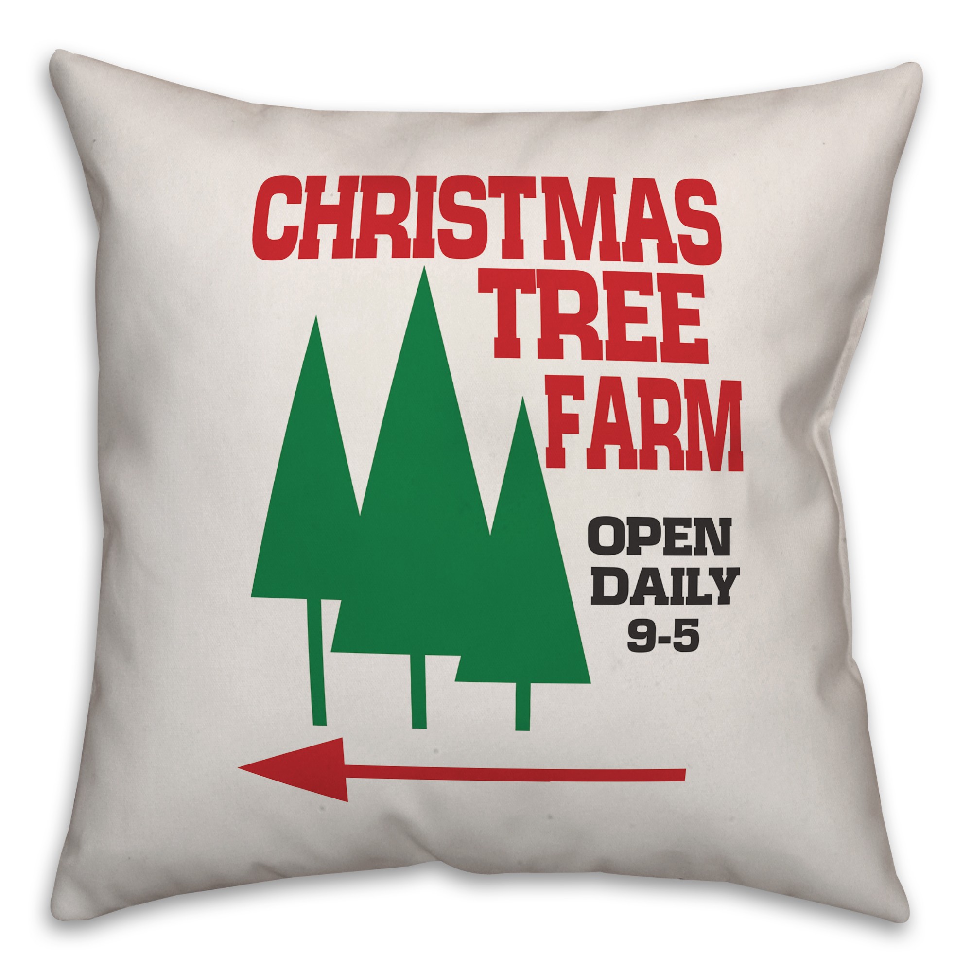 Christmas Tree Farm 18x18 Spun Poly Pillow
