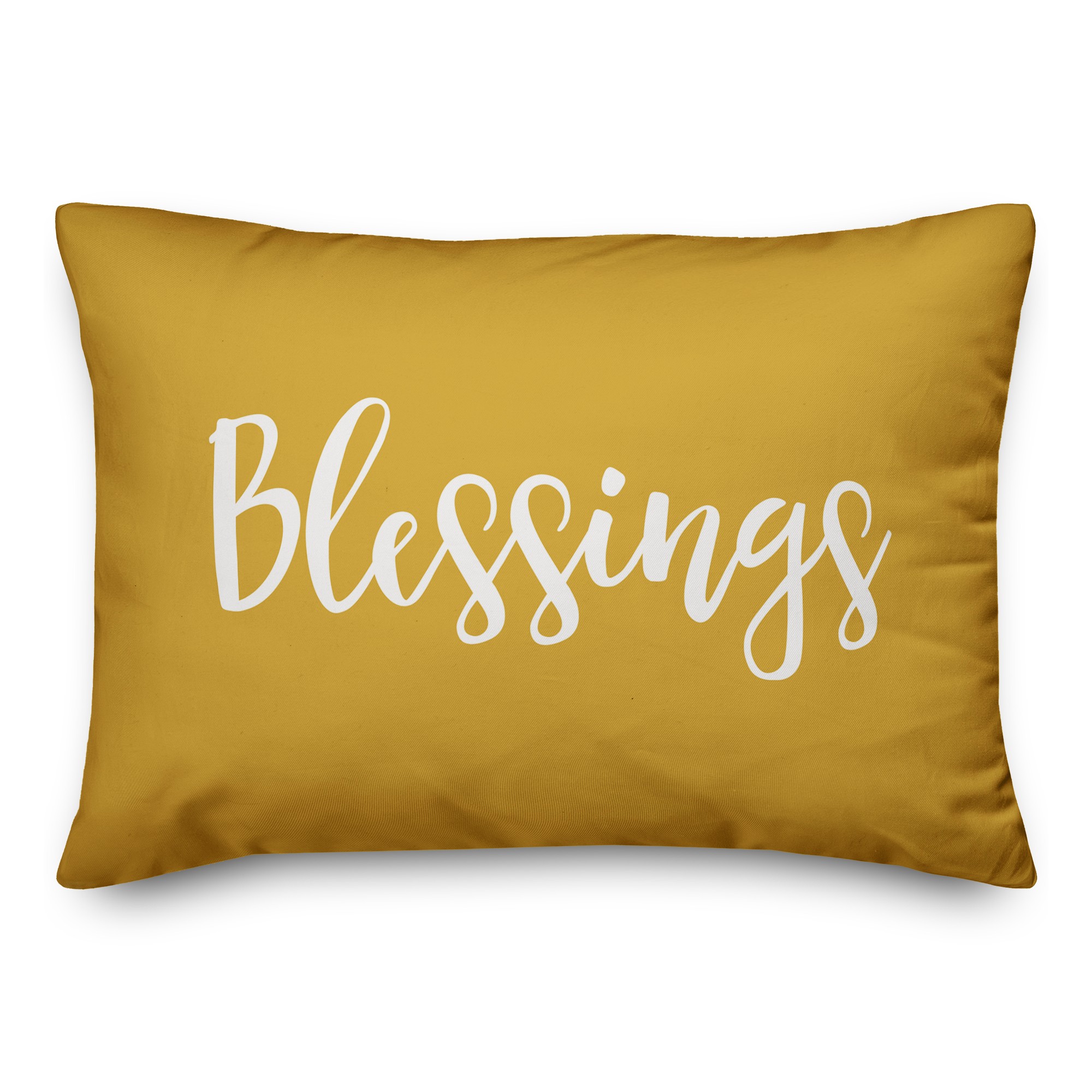 Blessings in Mustard 14x20 Spun Poly Pillow
