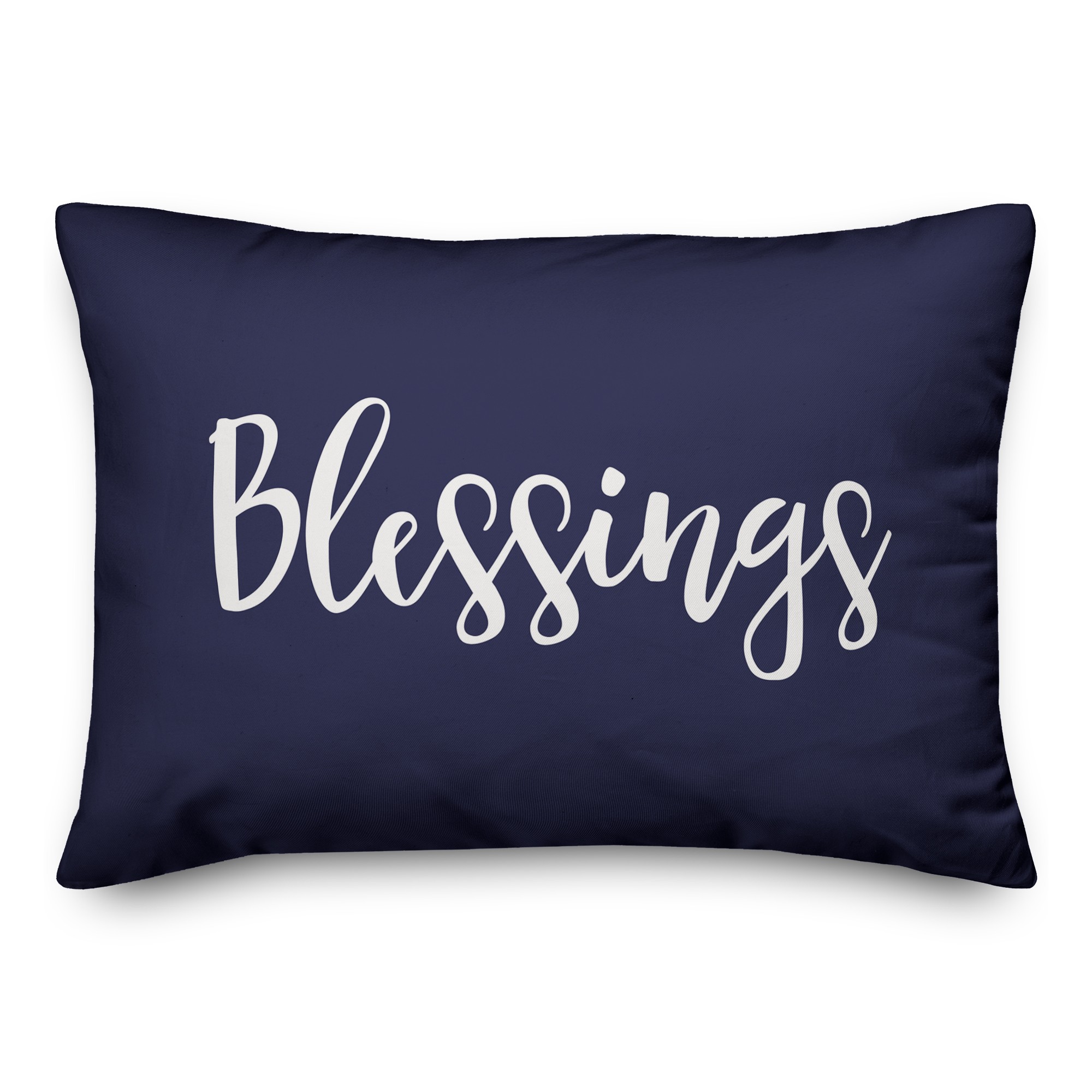 Blessings in Navy 14x20 Spun Poly Pillow