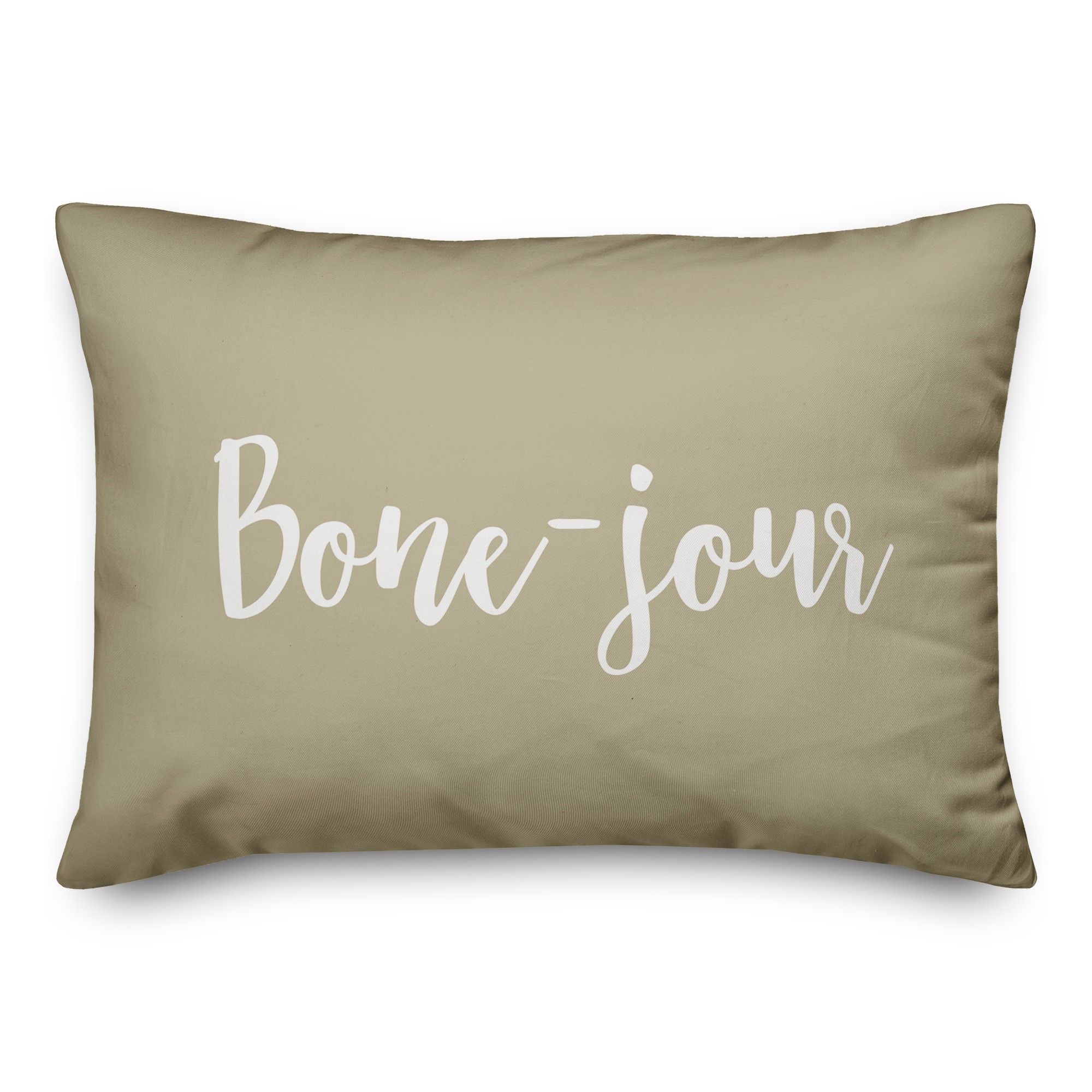 Bone-jour in Beige 14x20 Spun Poly Pillow