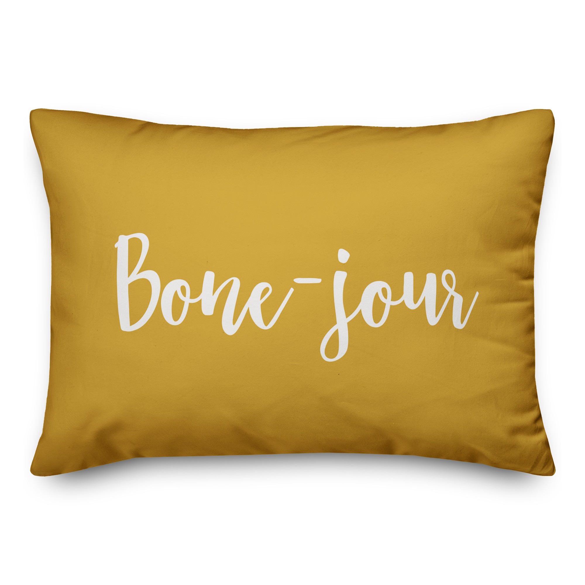 Bone-jour in Mustard 14x20 Spun Poly Pillow