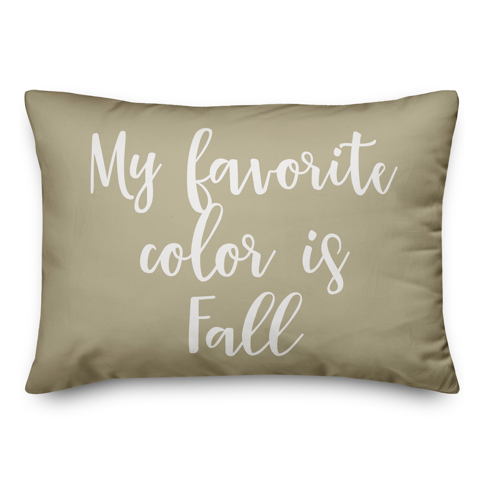 My Favorite Color Is Fall in Beige 14x20 Spun Poly Pillow
