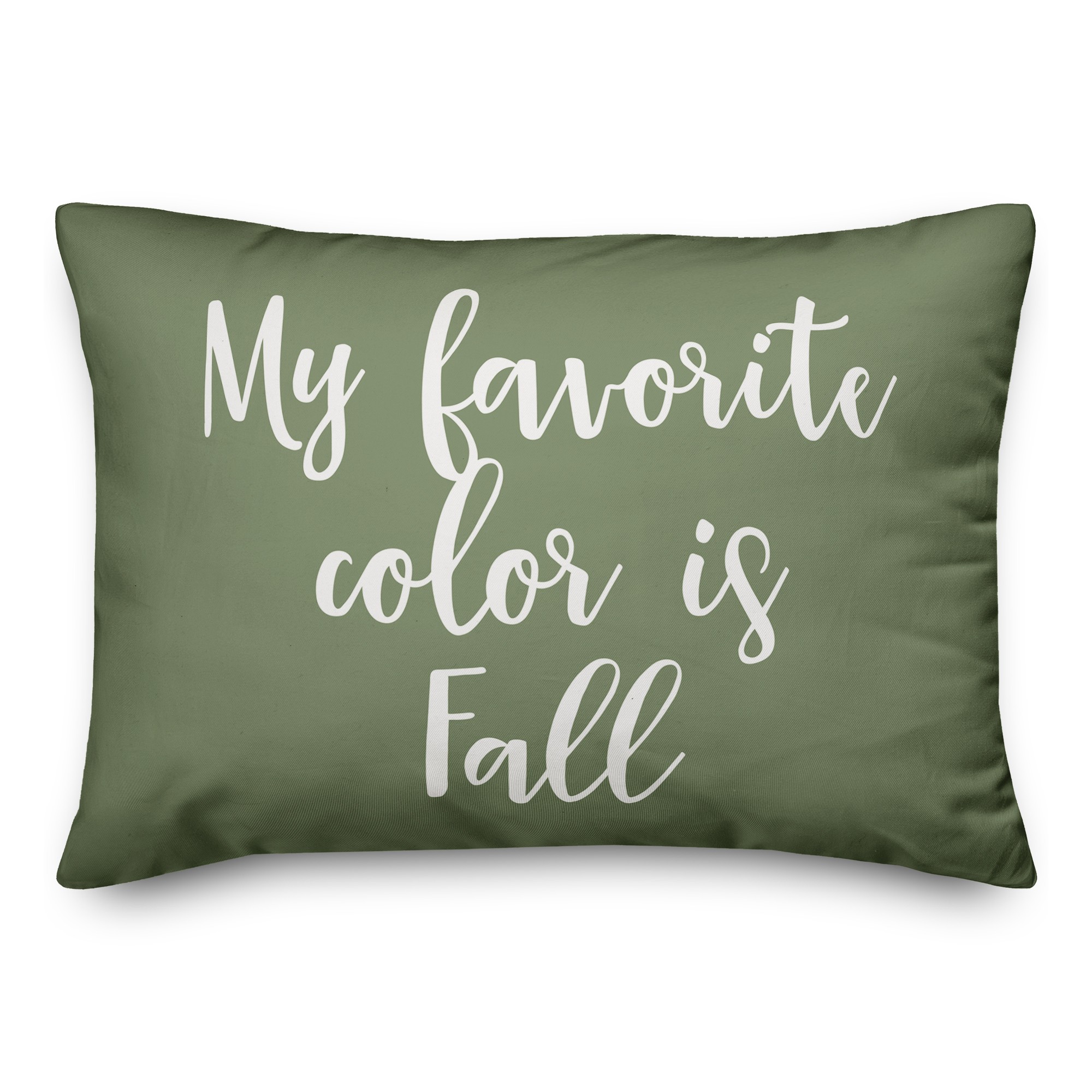 My Favorite Color Is Fall in Green 14x20 Spun Poly Pillow