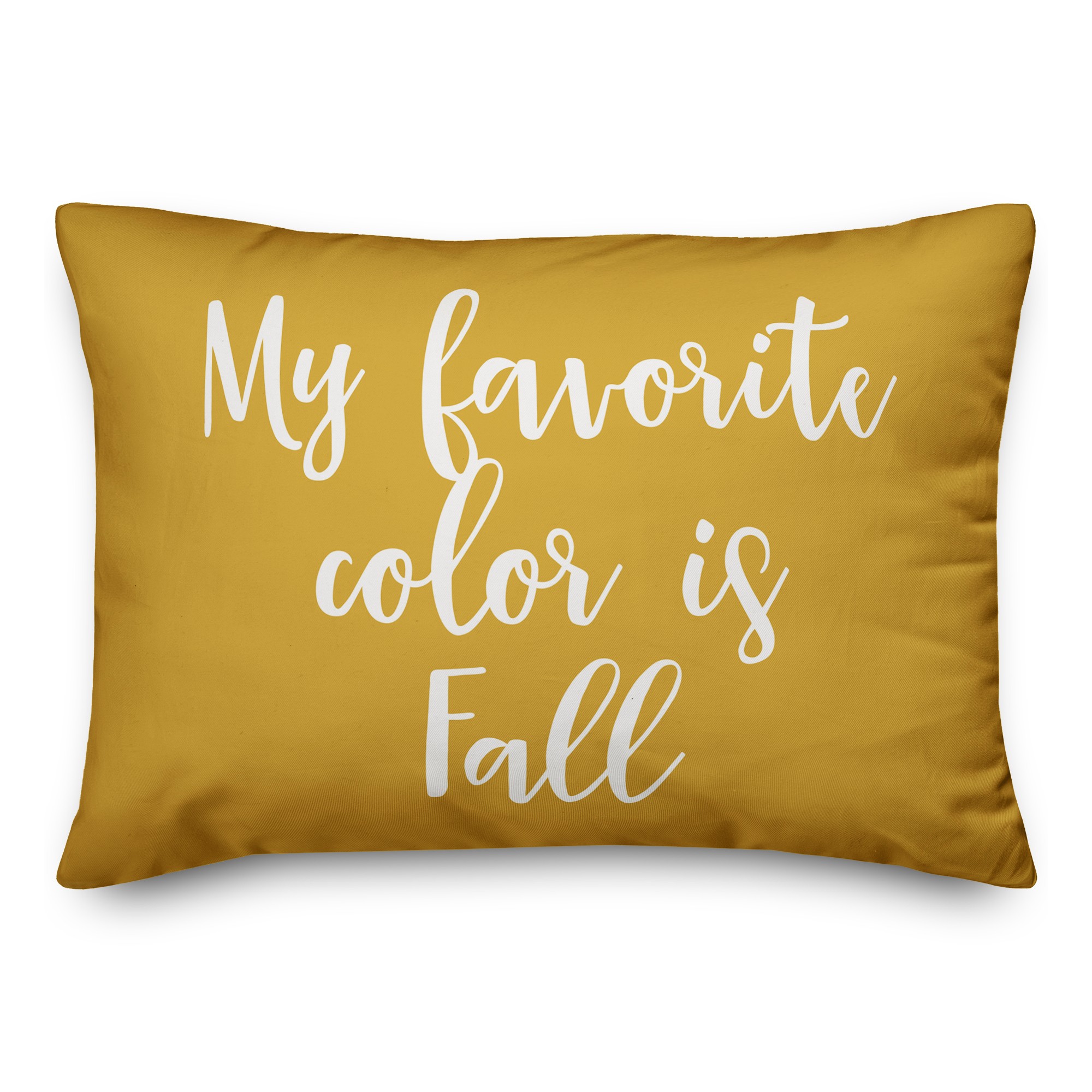 My Favorite Color Is Fall in Mustard 14x20 Spun Poly Pillow