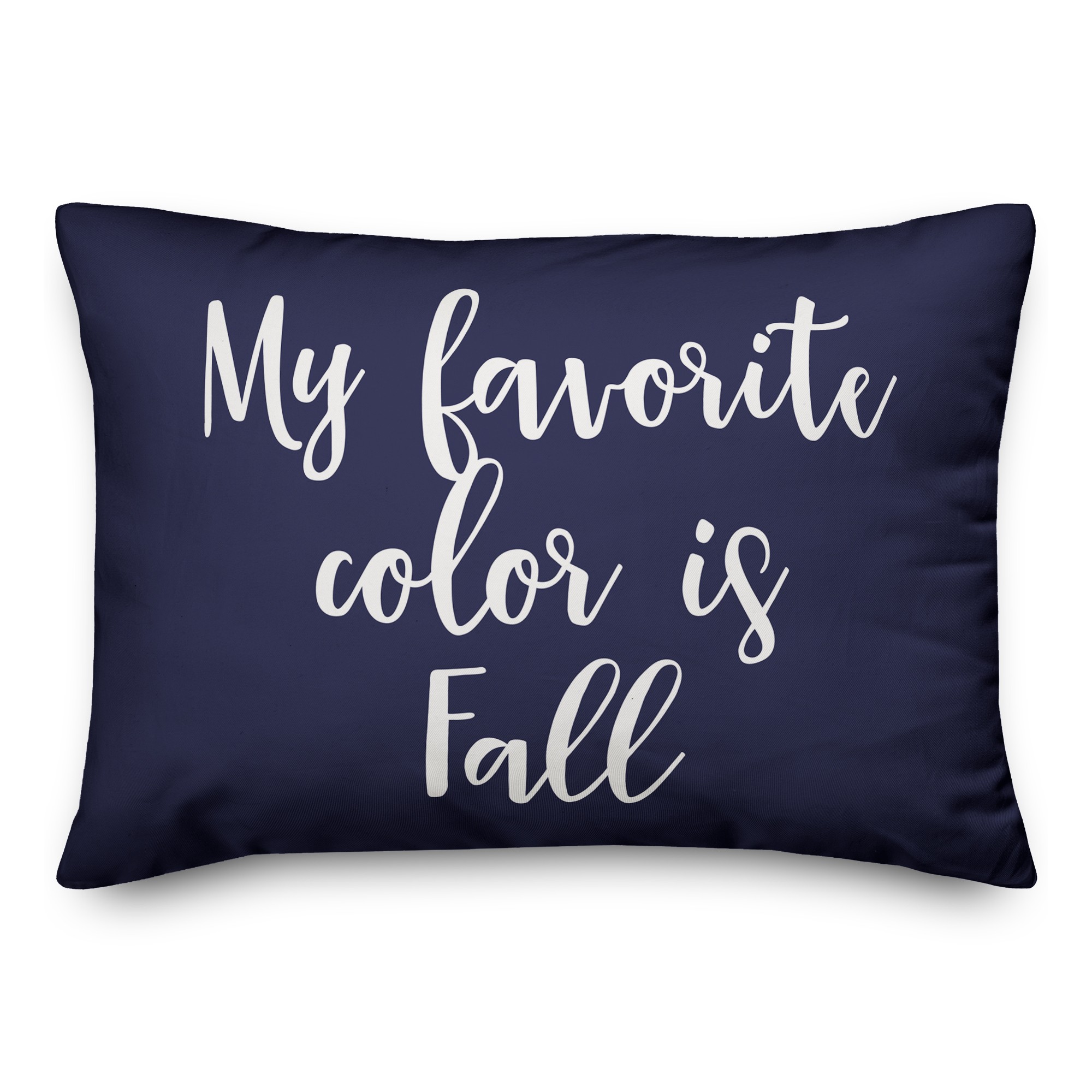 My Favorite Color Is Fall in Navy 14x20 Spun Poly Pillow