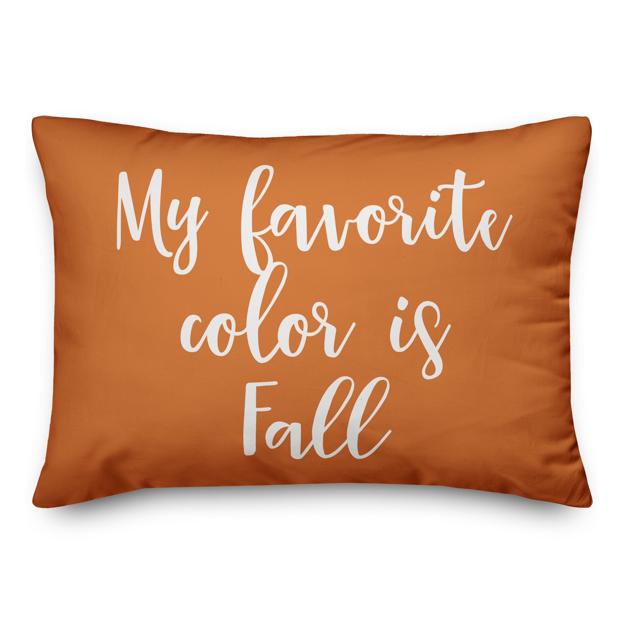 My Favorite Color Is Fall in Orange 14x20 Spun Poly Pillow