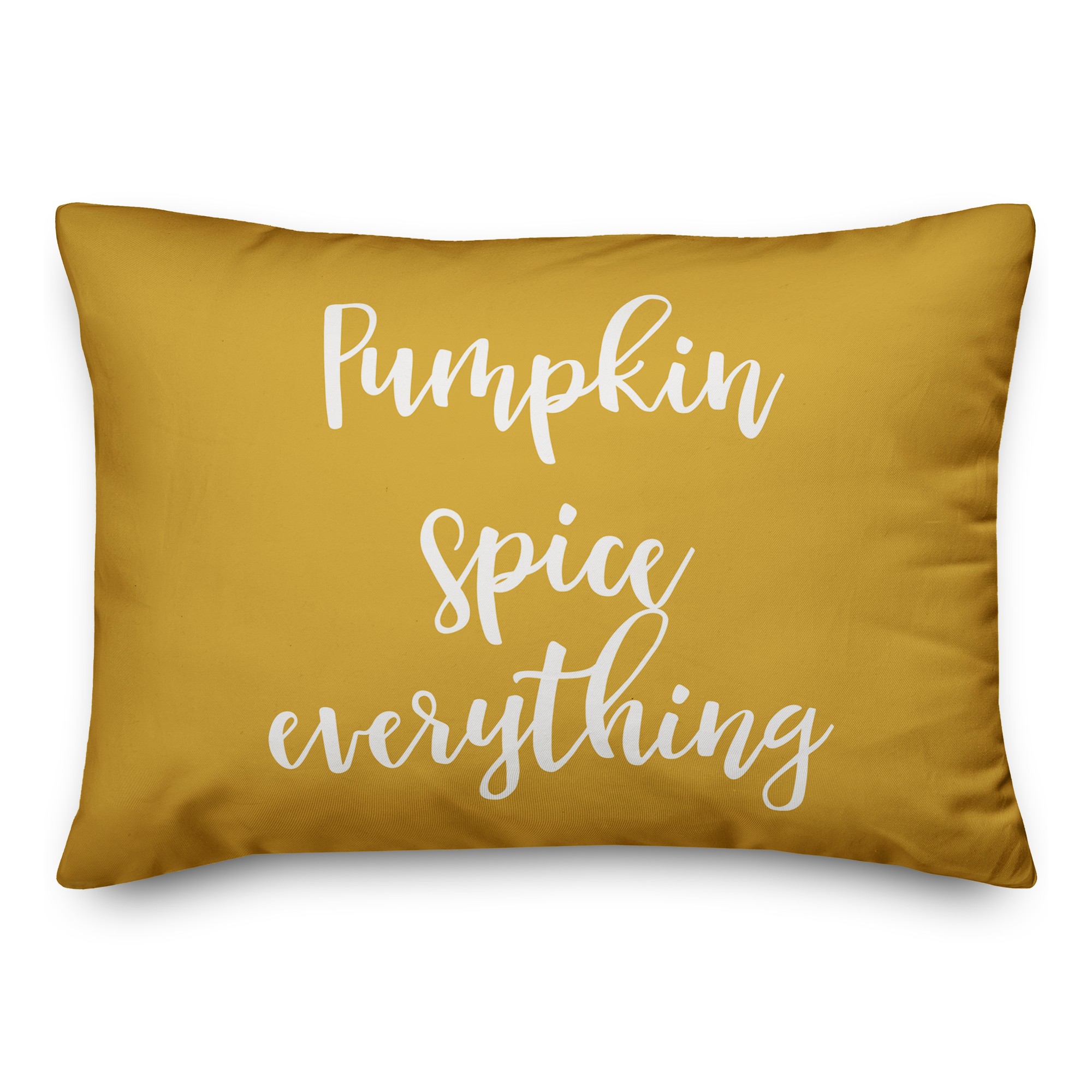 Pumpkin Spice And Everything Nice in Mustard 14x20 Spun Poly Pillow
