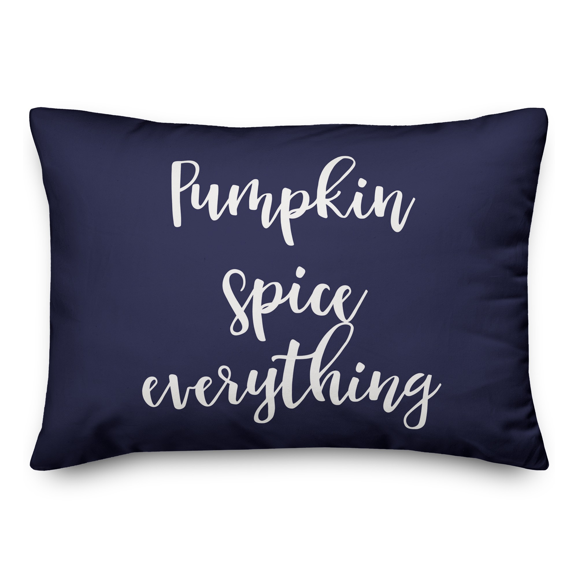 Pumpkin Spice And Everything Nice in Navy 14x20 Spun Poly Pillow