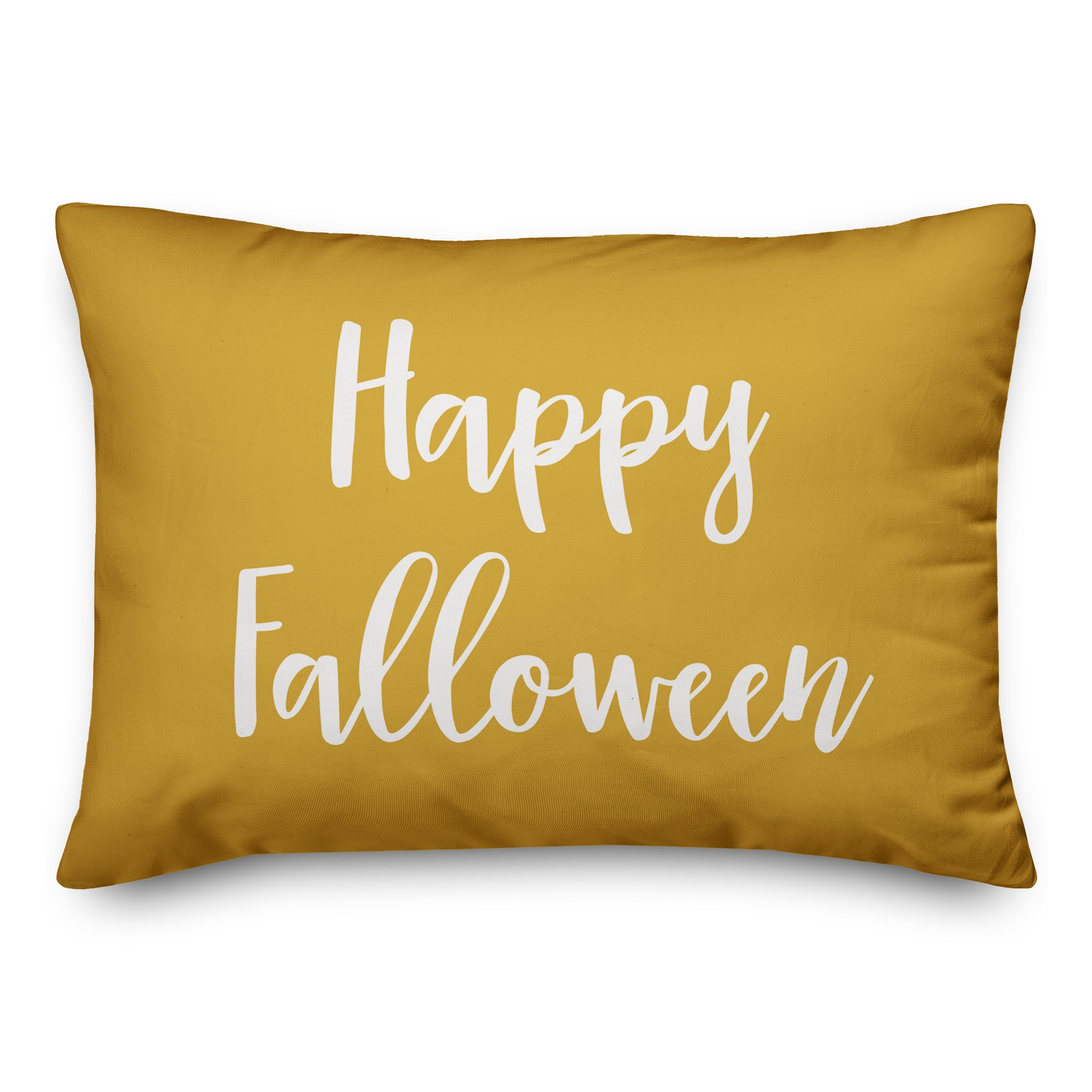 Happy Falloween in Mustard 14x20 Spun Poly Pillow