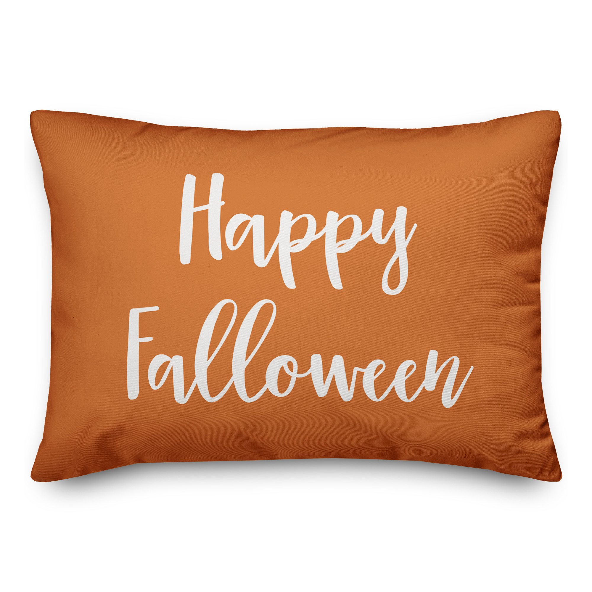 Happy Falloween in Orange 14x20 Spun Poly Pillow