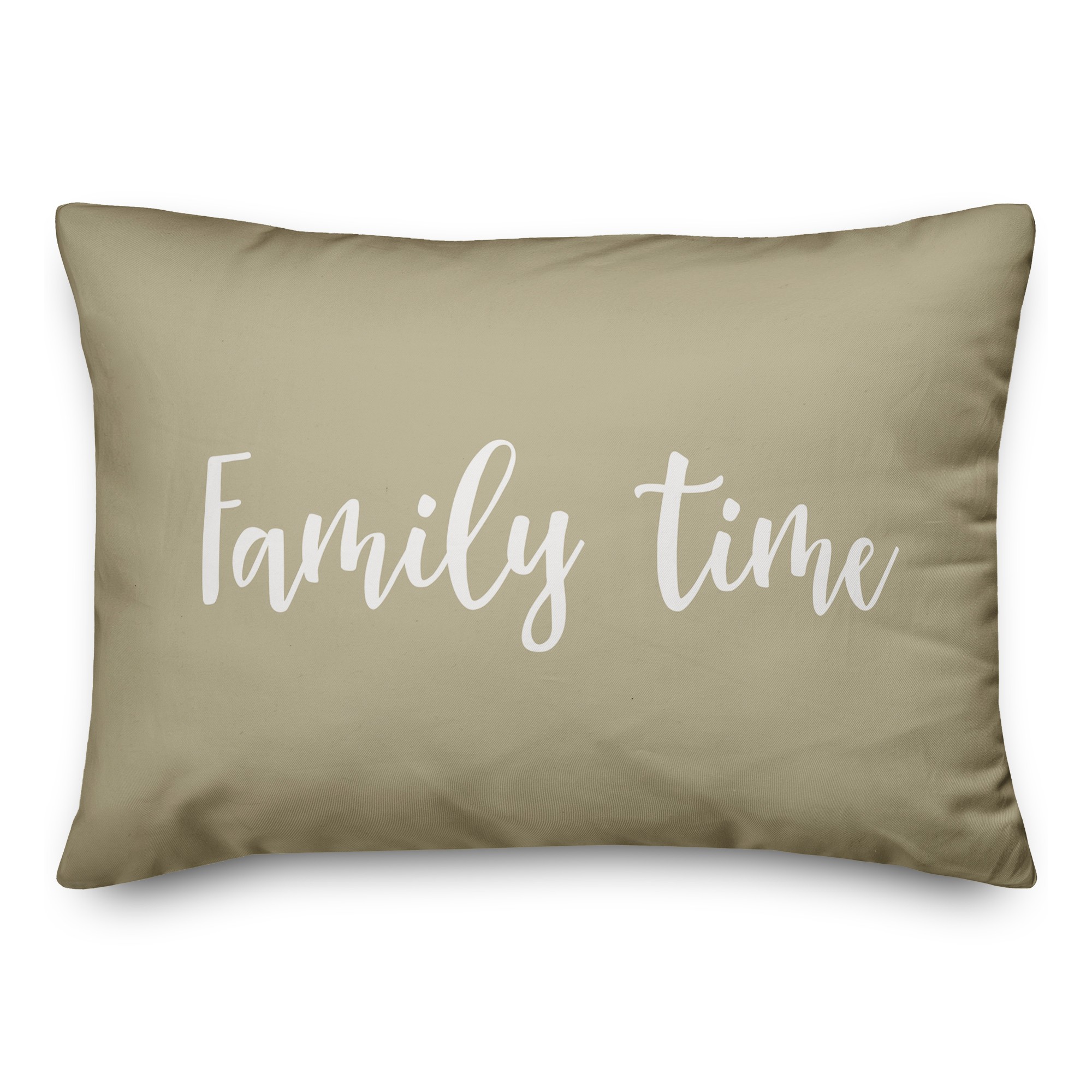 Family Time in Beige 14x20 Spun Poly Pillow