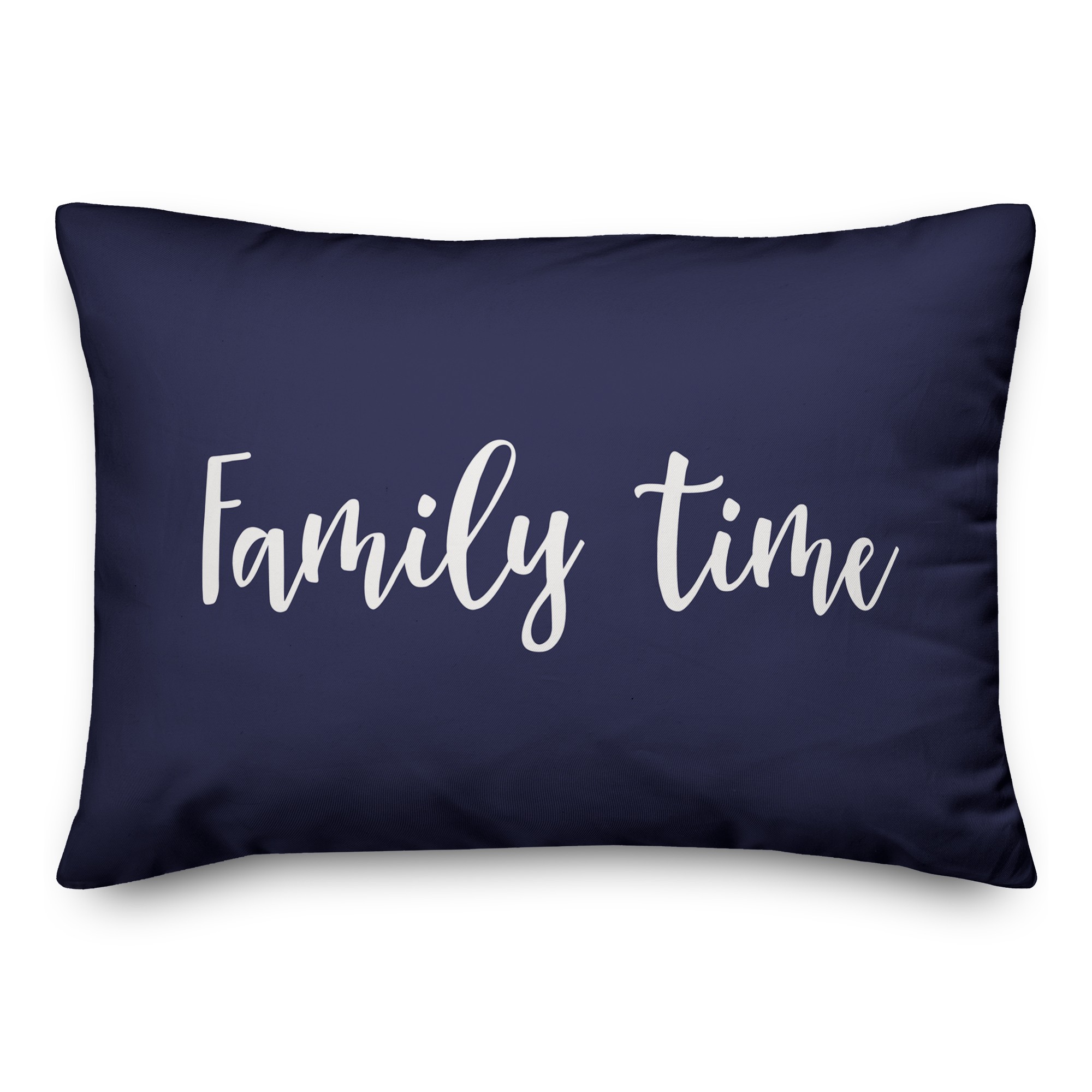 Family Time in Navy 14x20 Spun Poly Pillow