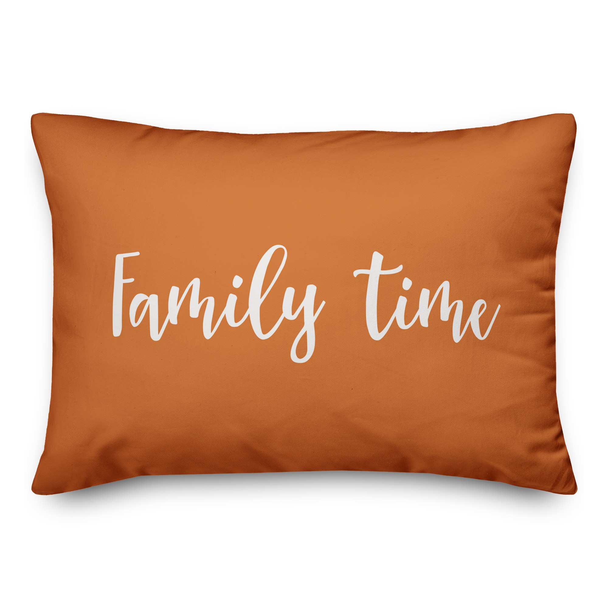 Family Time in Orange 14x20 Spun Poly Pillow