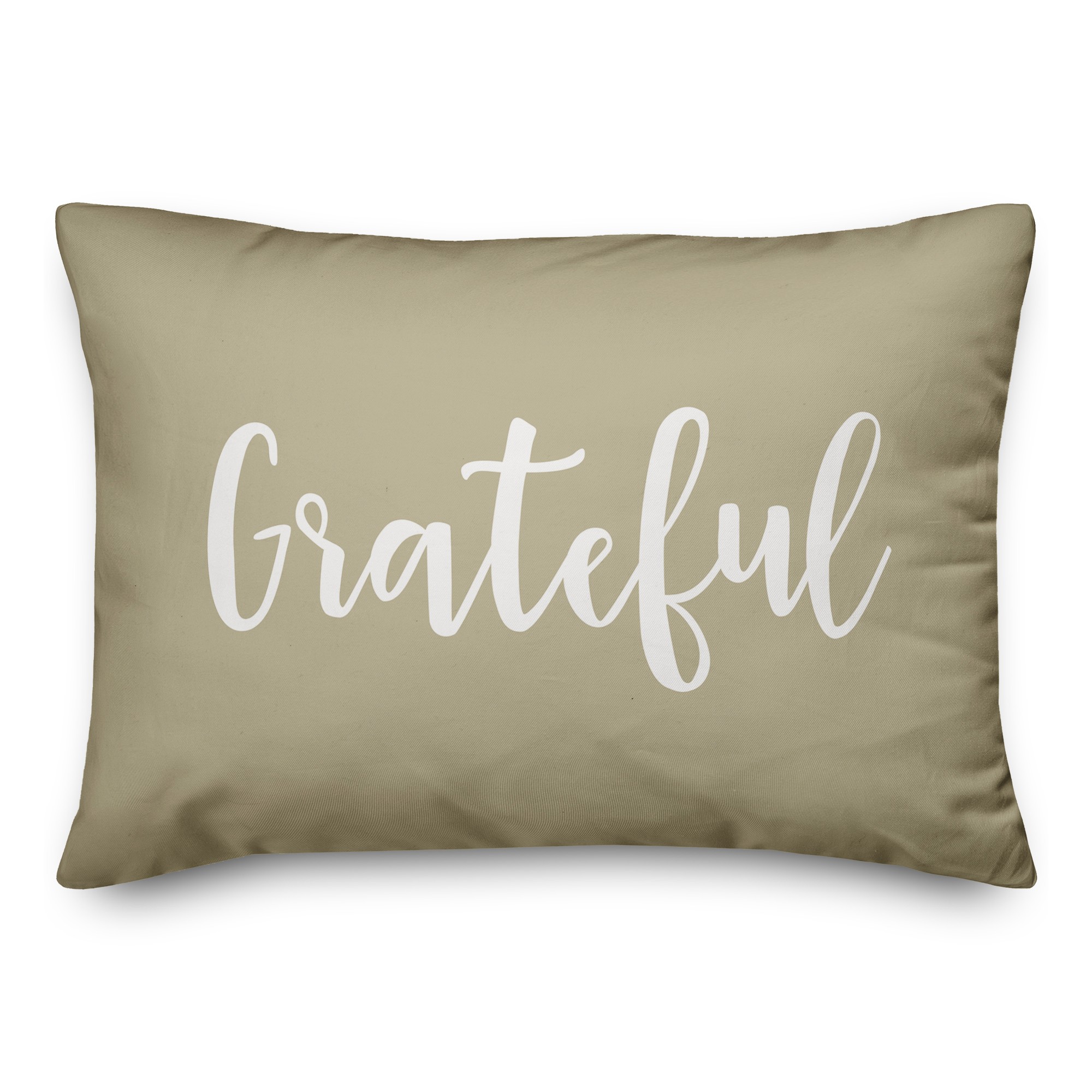 Grateful in Beige 14x20 Spun Poly Pillow