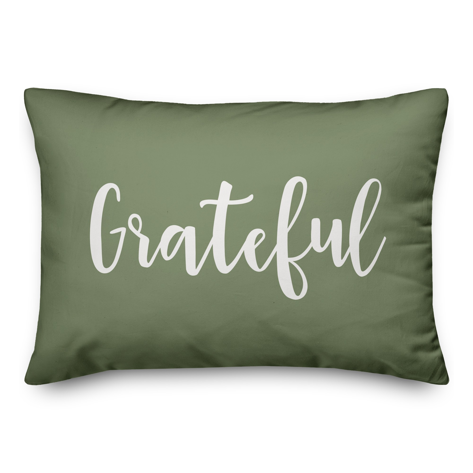 Grateful in Green 14x20 Spun Poly Pillow