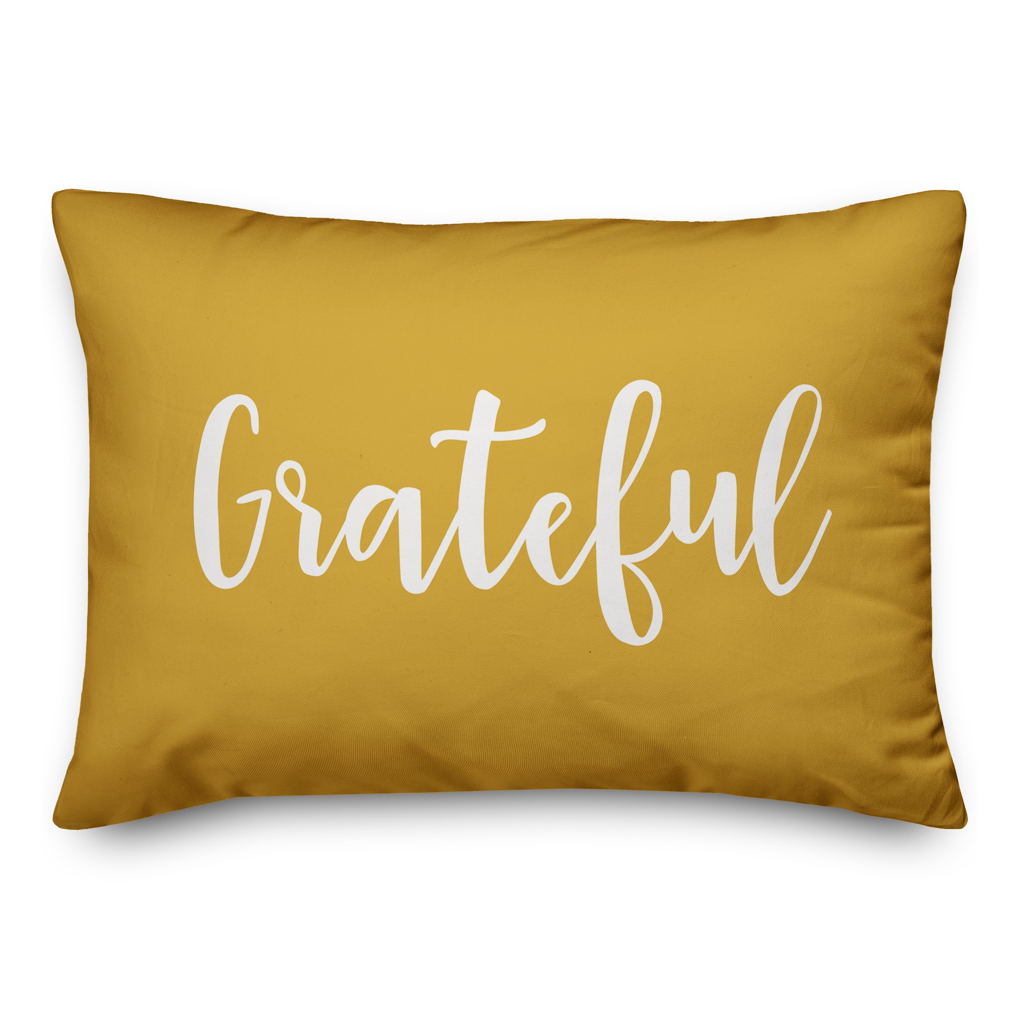 Grateful in Mustard 14x20 Spun Poly Pillow