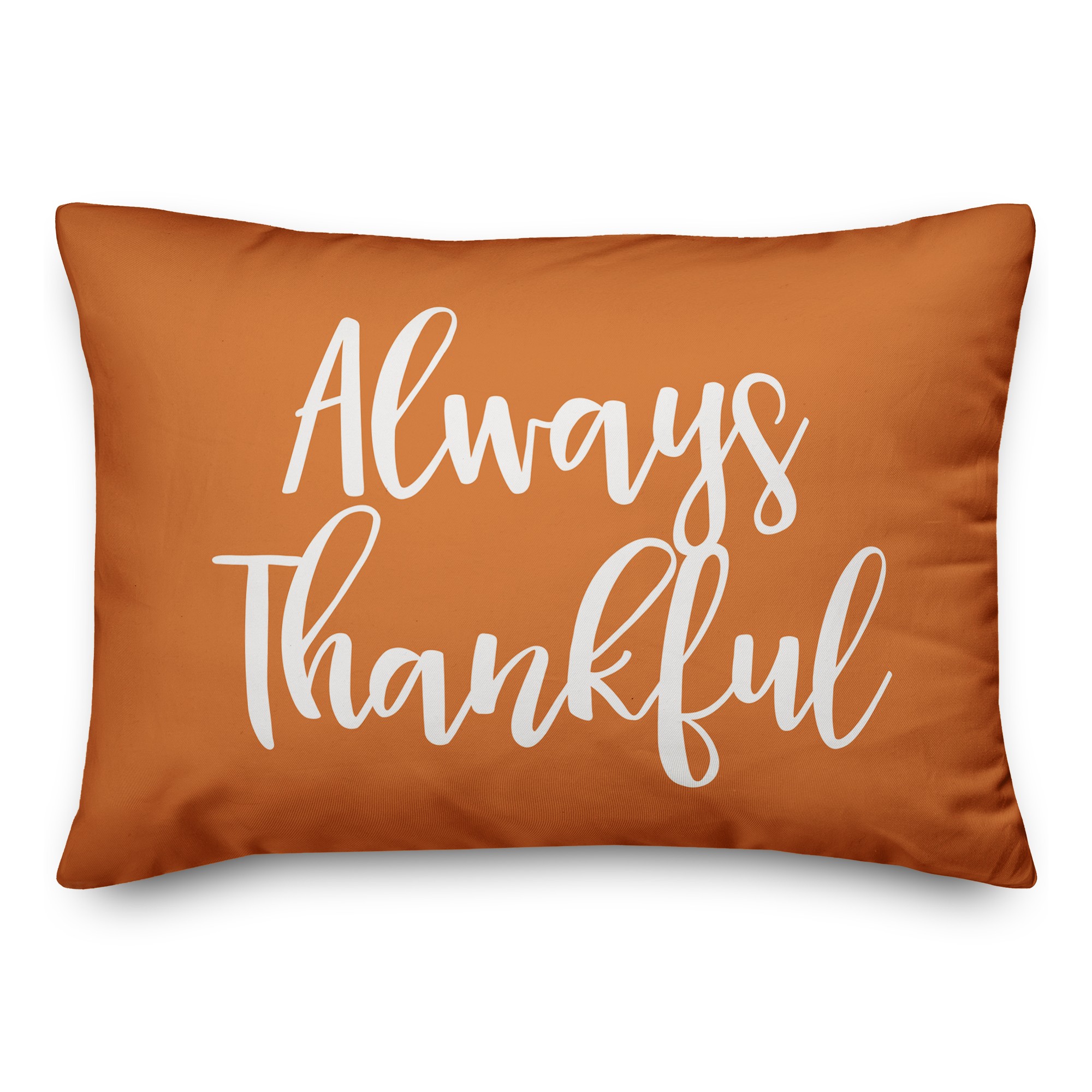 Always Thankful in Orange 14x20 Spun Poly Pillow
