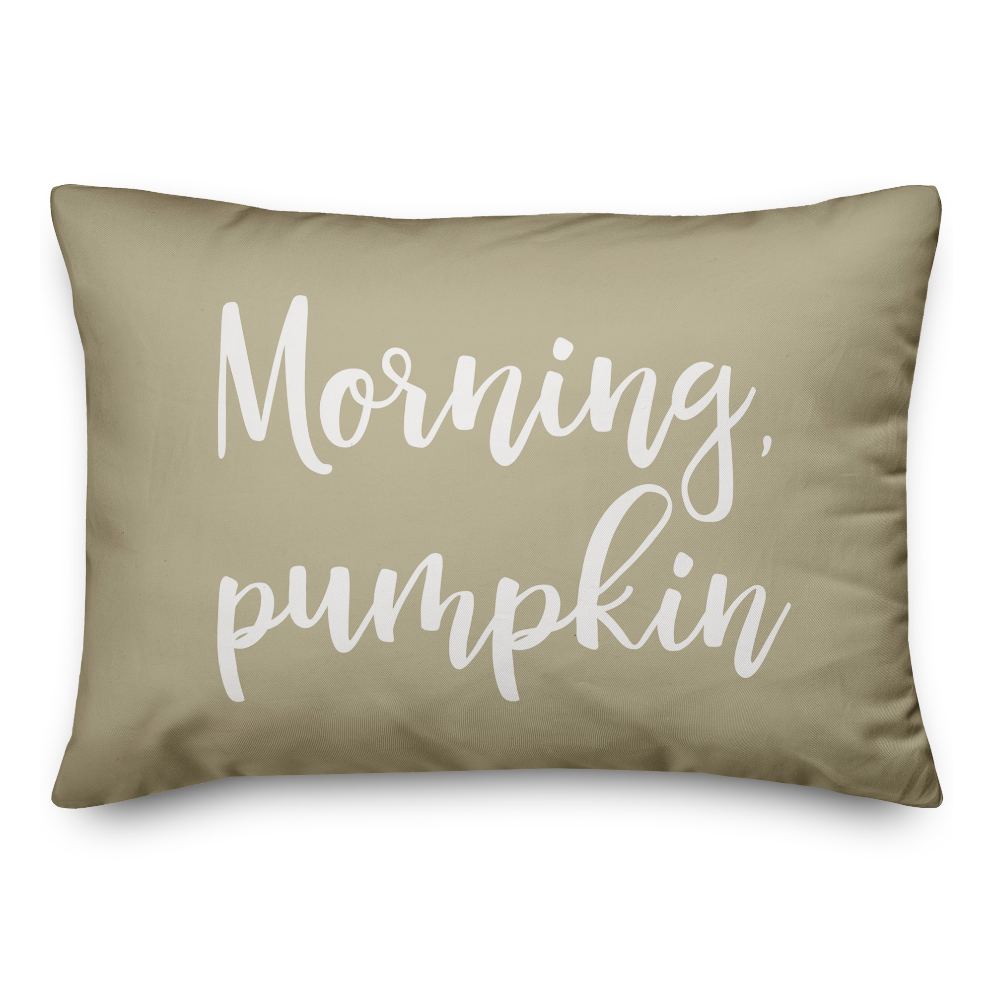 Morning, Pumpkin in Beige 14x20 Spun Poly Pillow
