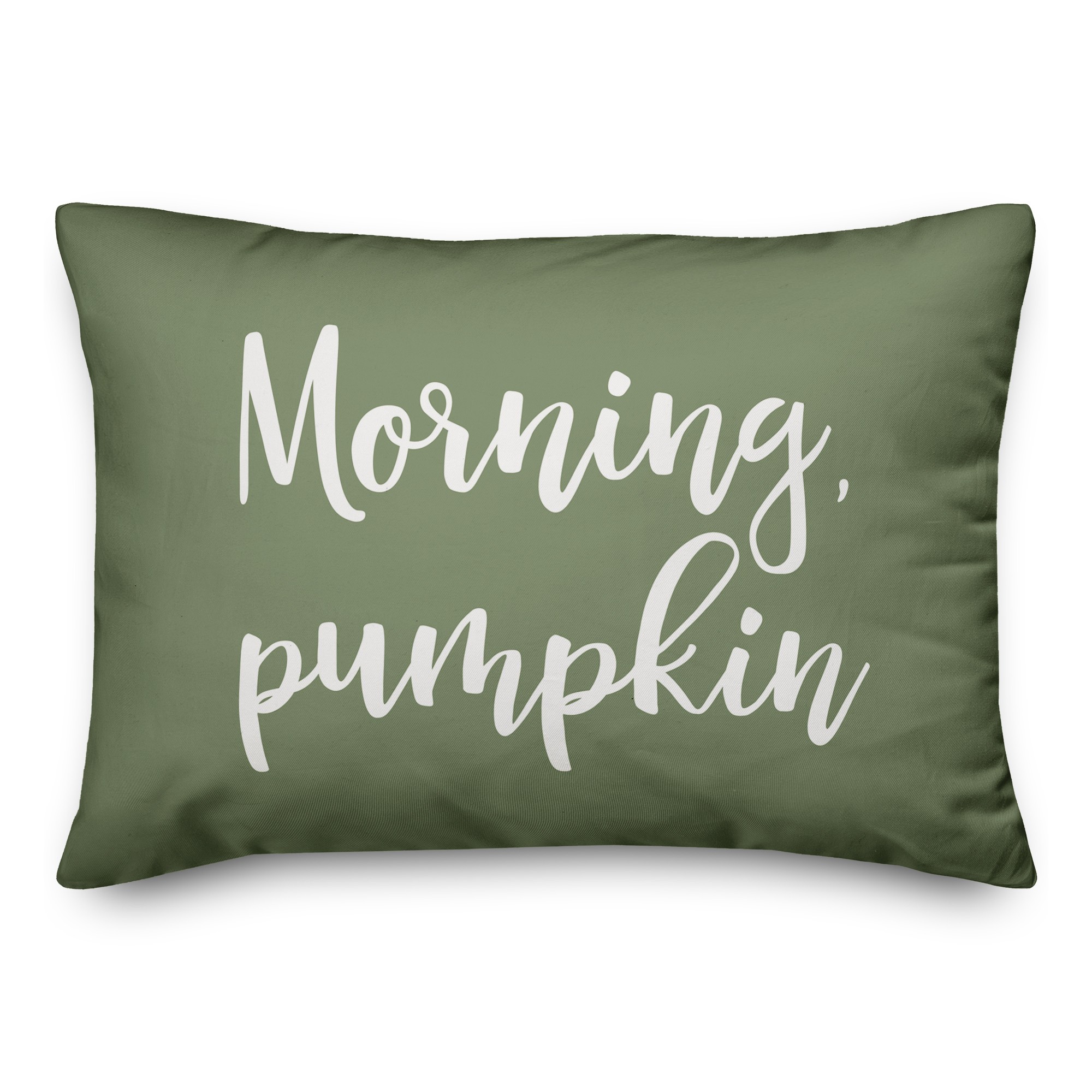 Morning, Pumpkin in Green 14x20 Spun Poly Pillow