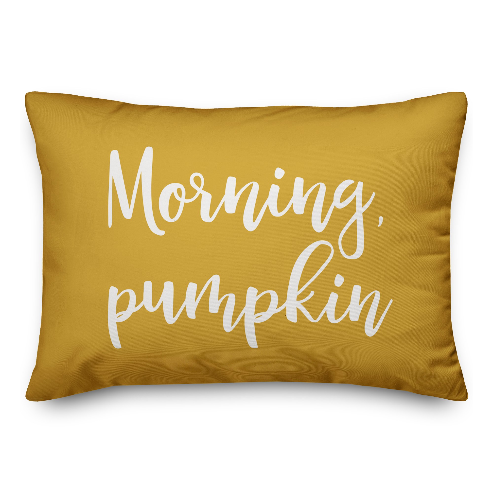 Morning, Pumpkin in Mustard 14x20 Spun Poly Pillow