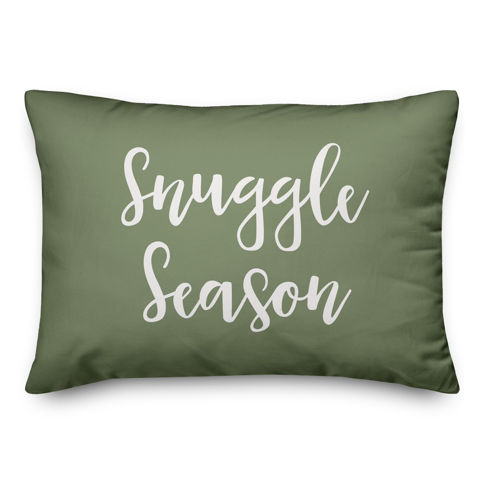 Snuggle Season in Green 14x20 Spun Poly Pillow