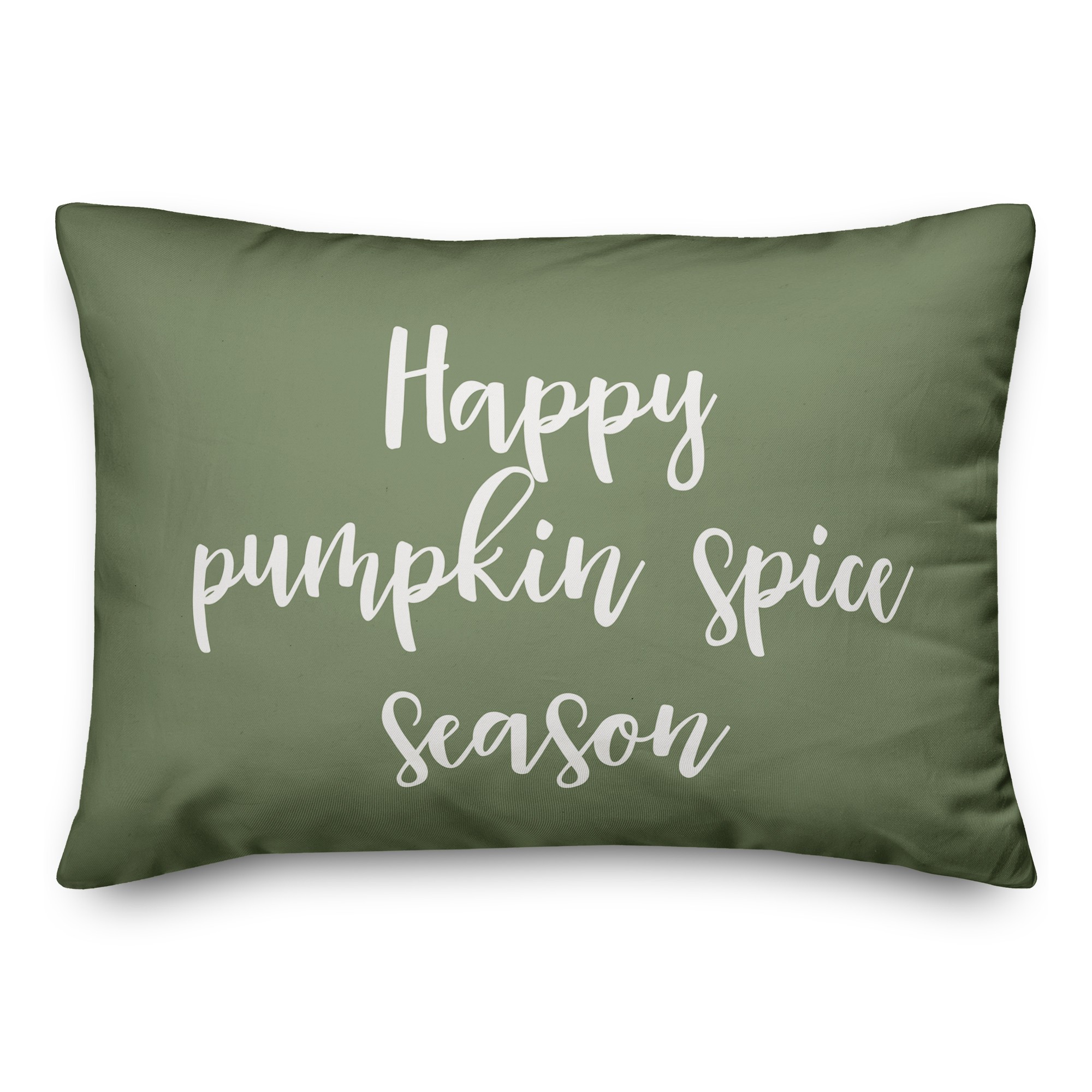 Happy Pumpkin Spice Season in Green 14x20 Spun Poly Pillow